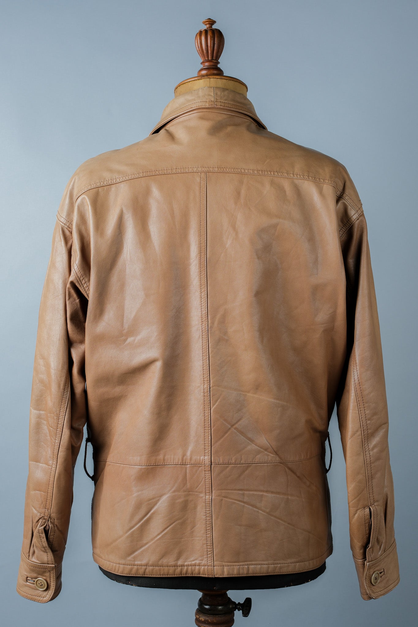 [~ 80's] OLD GIORGIO ARMANI Zip Up Leather Jacket Size.46