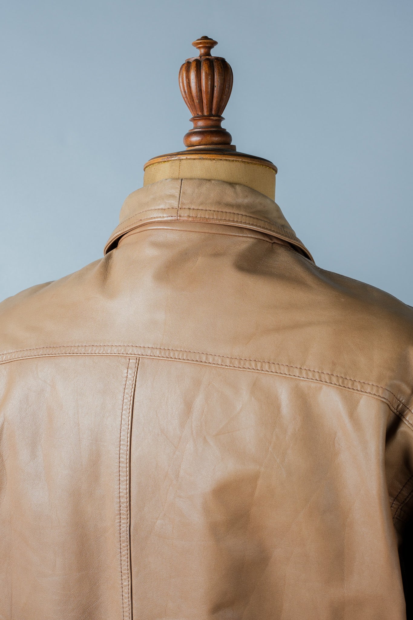 【~80's】Old GIORGIO ARMANI Zip Up Leather Jacket Size.46