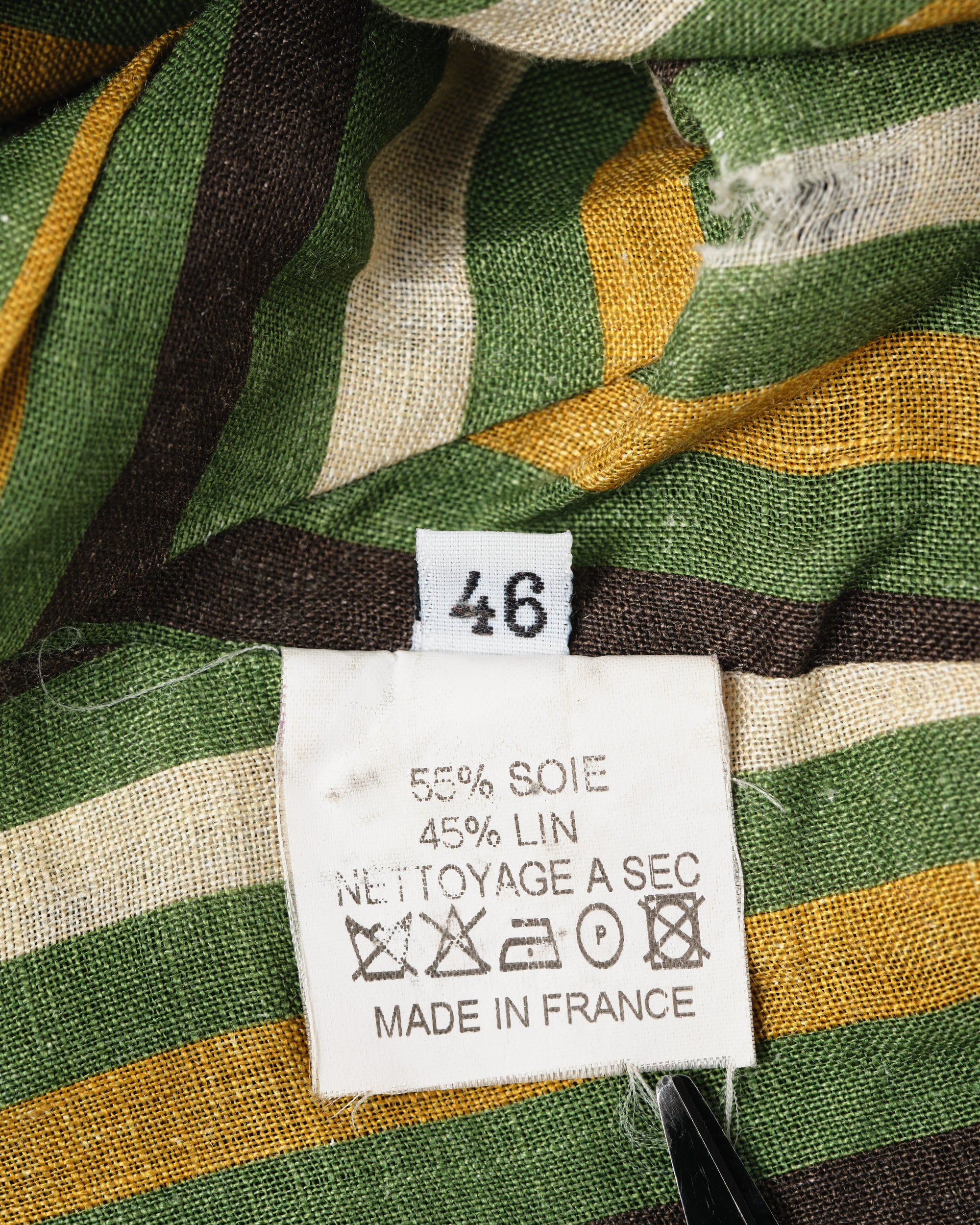 ［~00's］Old ARNYS PARIS Silk Linen Stand Collar Jacket Size.46