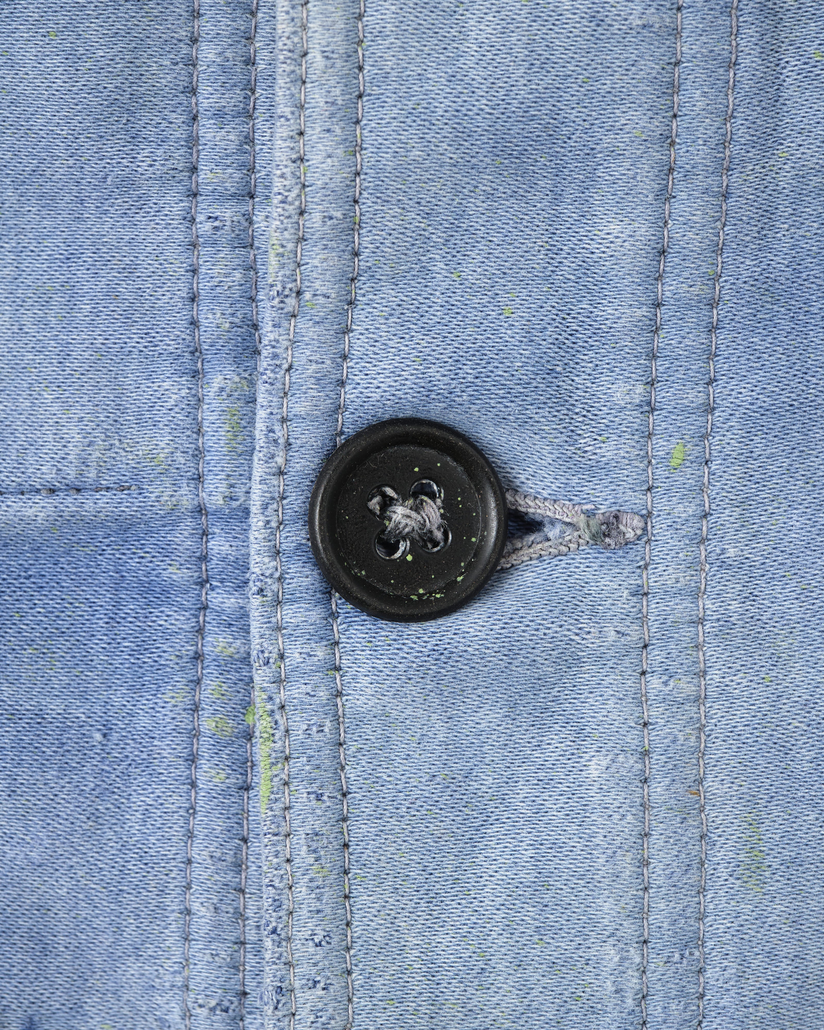 [~ 40's] Veste de travail de moleskin bleu vintage française "Adolphe Lafont"