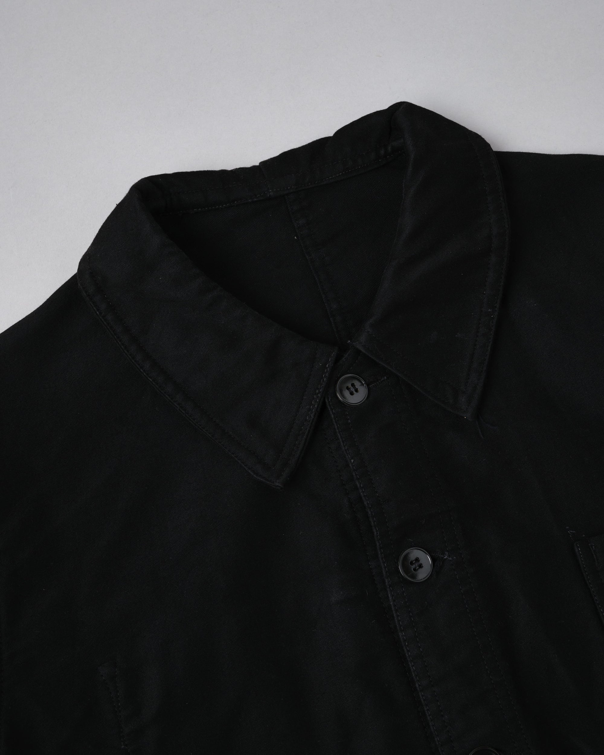 ［~40's］French Vintage Black Moleskin Work Jacket "Vulcain"