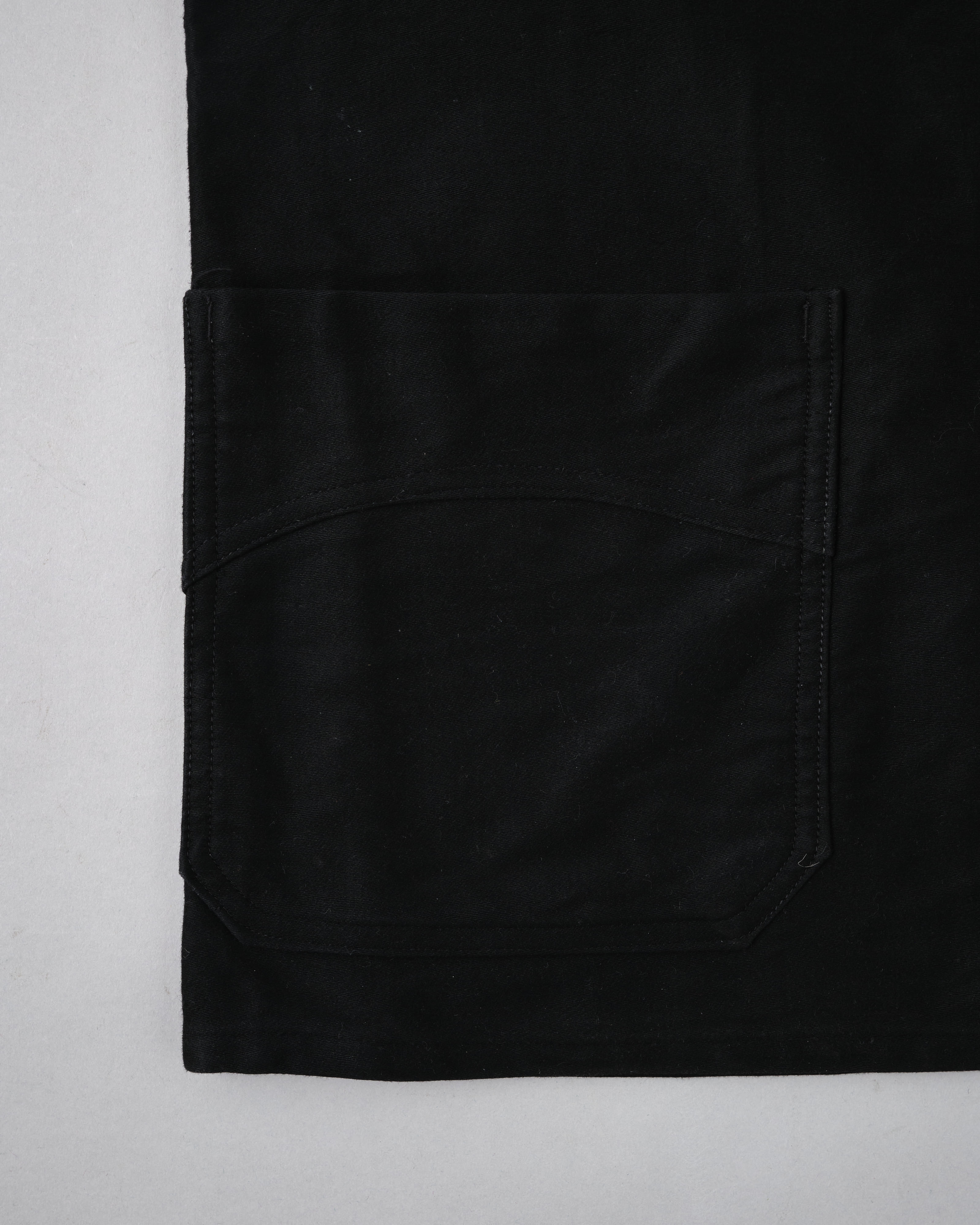 [~ 40's] Jacket de travail de moleskin noirs vintage français "Vulcain"