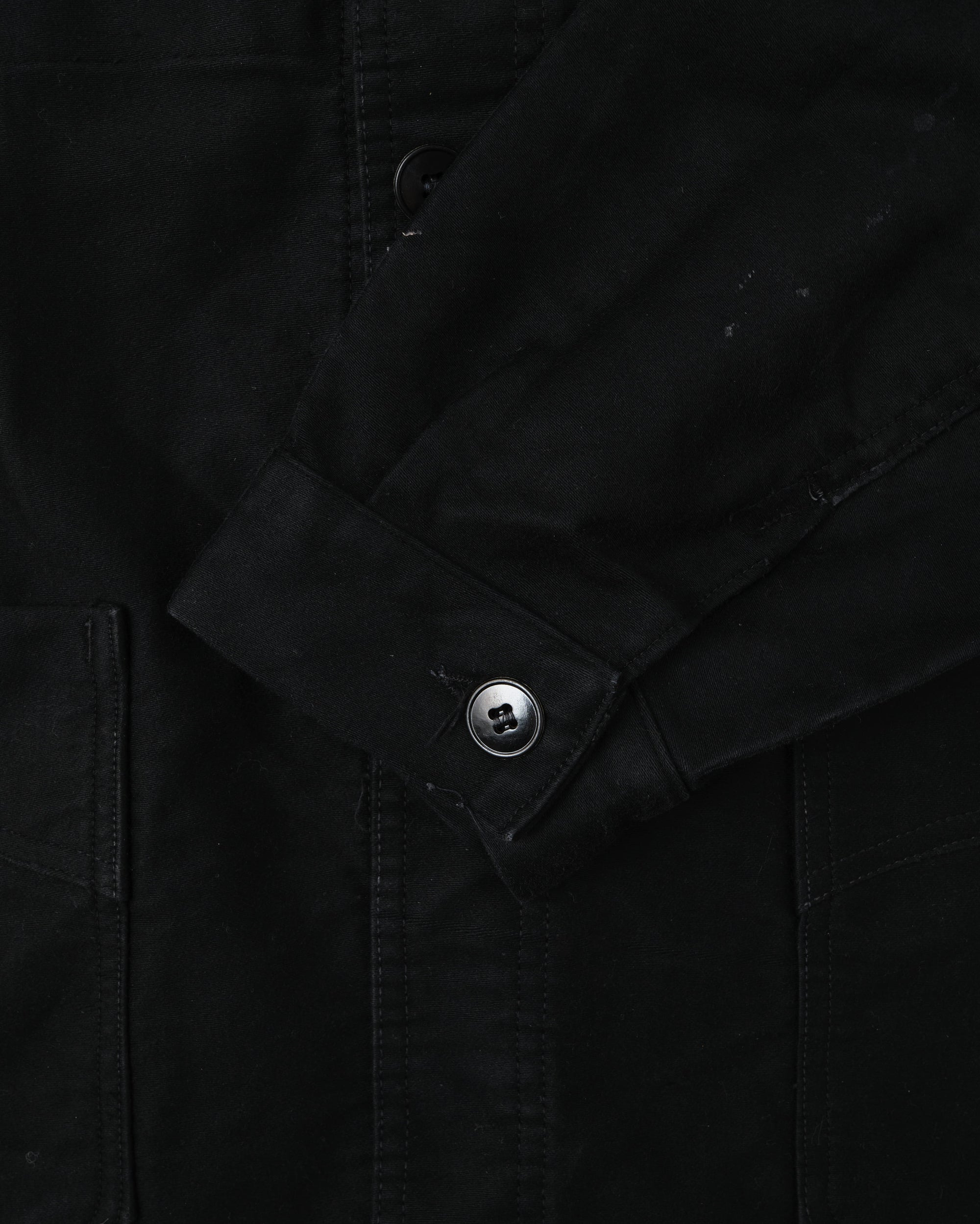 ［~40's］French Vintage Black Moleskin Work Jacket "Vulcain"