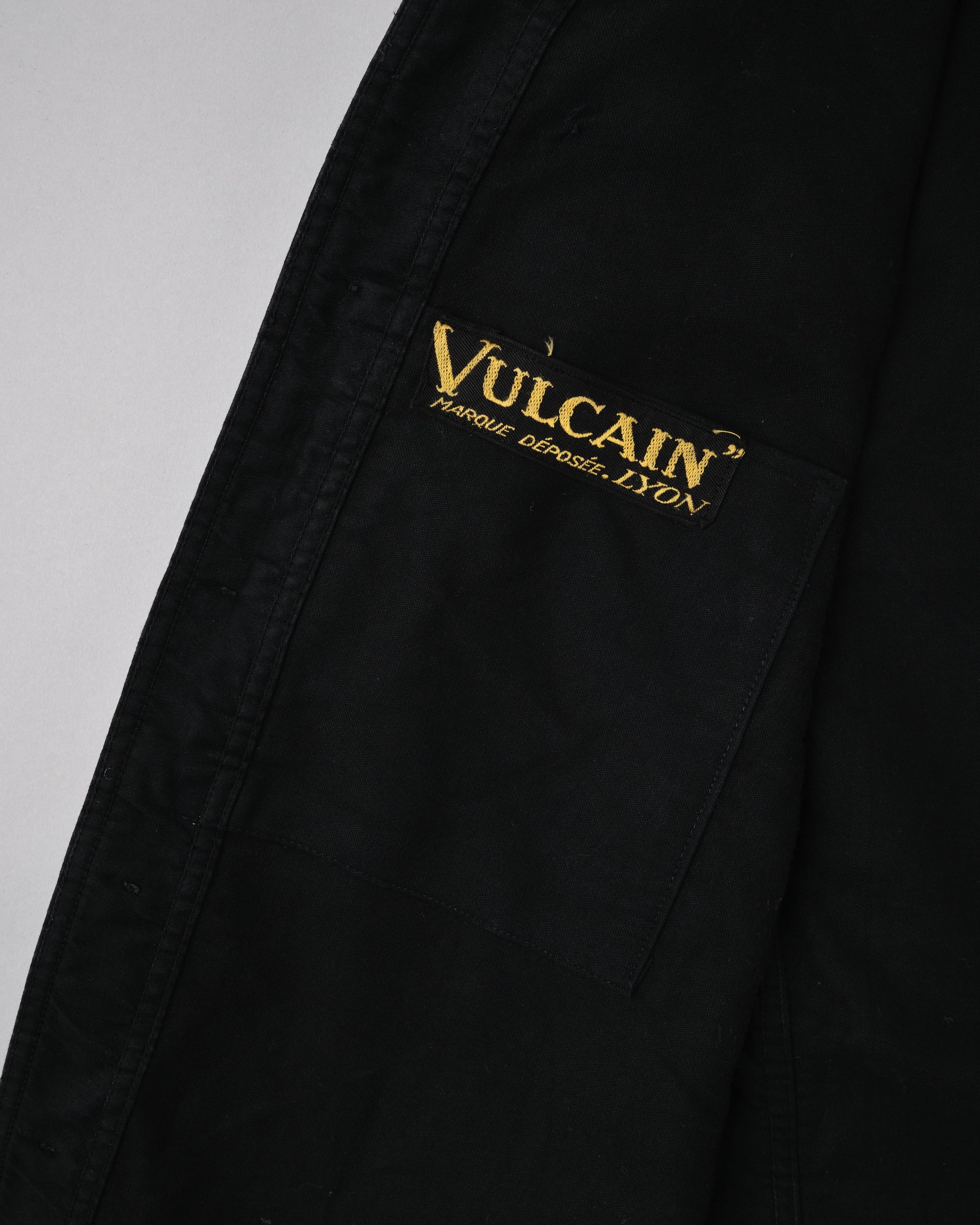 ［~40's］French Vintage Black Moleskin Work Jacket "Vulcain"