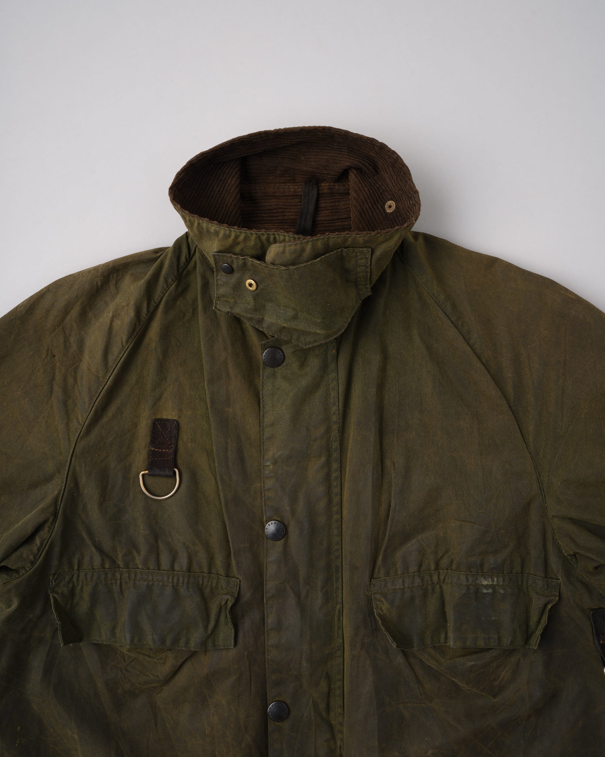 ［~80's］Vintage Barbour Waxed Cotton Jacket "SPEY" 2 Crest Size.MEDIUM