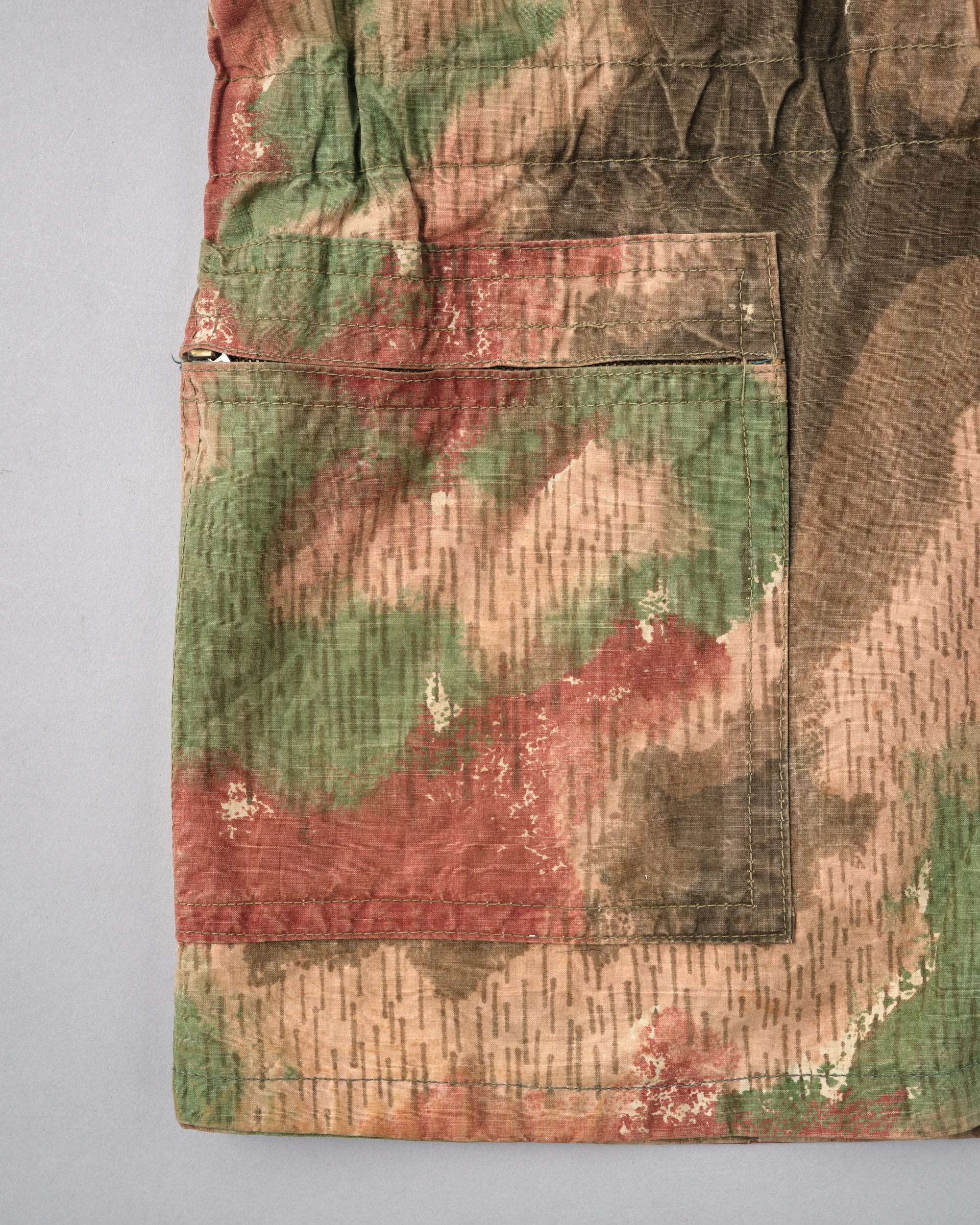 ［~60's］Czechoslovakian Army Sumpfmuster Pattern Camouflage Raglan Sleeve Zip Up Hooded Jacket "Localmade"
