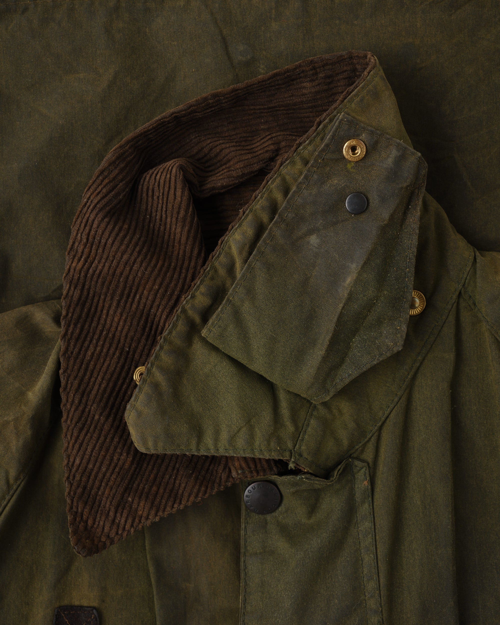 ［~80's］Vintage Barbour Waxed Cotton Jacket "SPEY" 2 Crest Size.MEDIUM