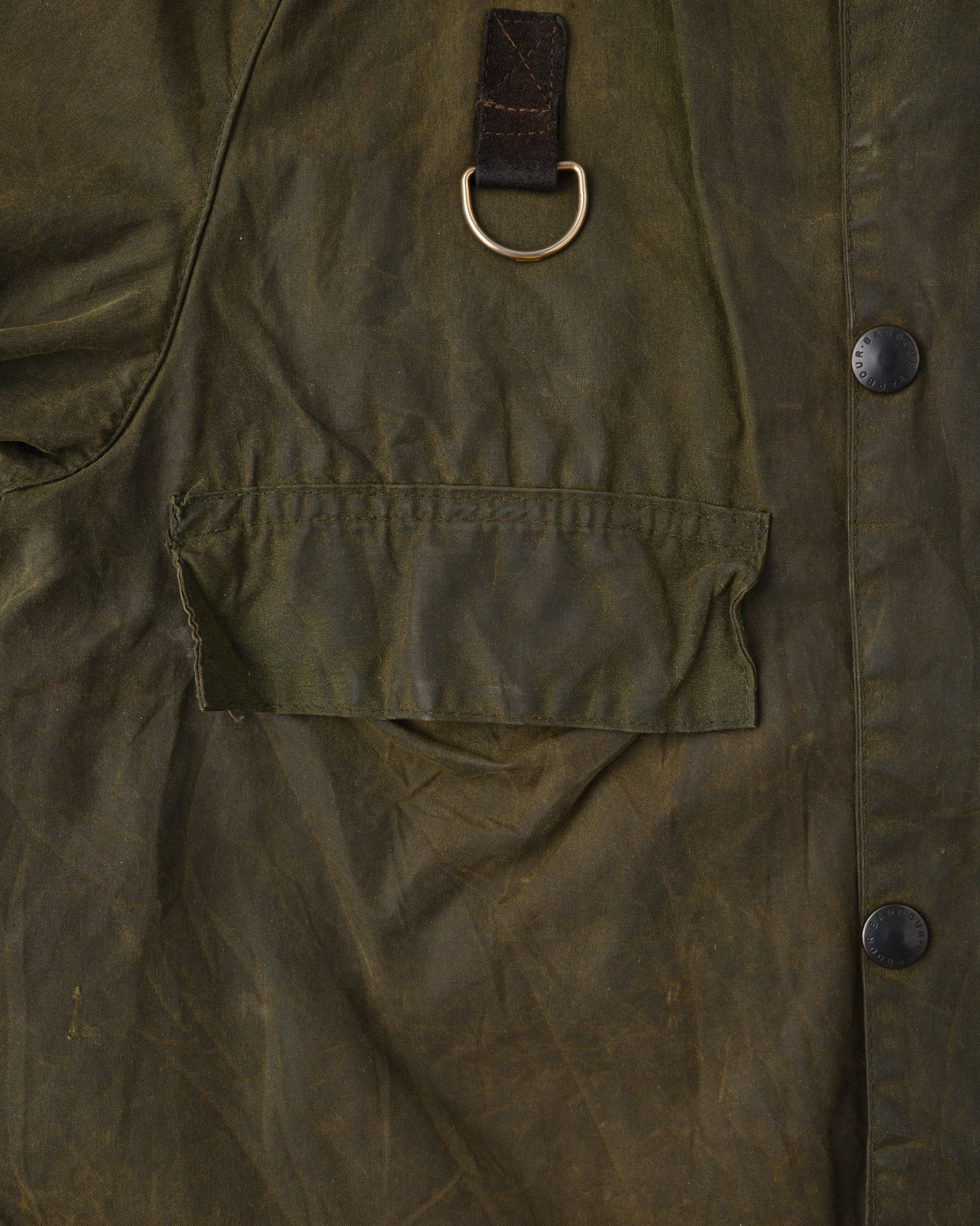 ［~80's］Vintage Barbour Waxed Cotton Jacket "SPEY" 2 Crest Size.MEDIUM