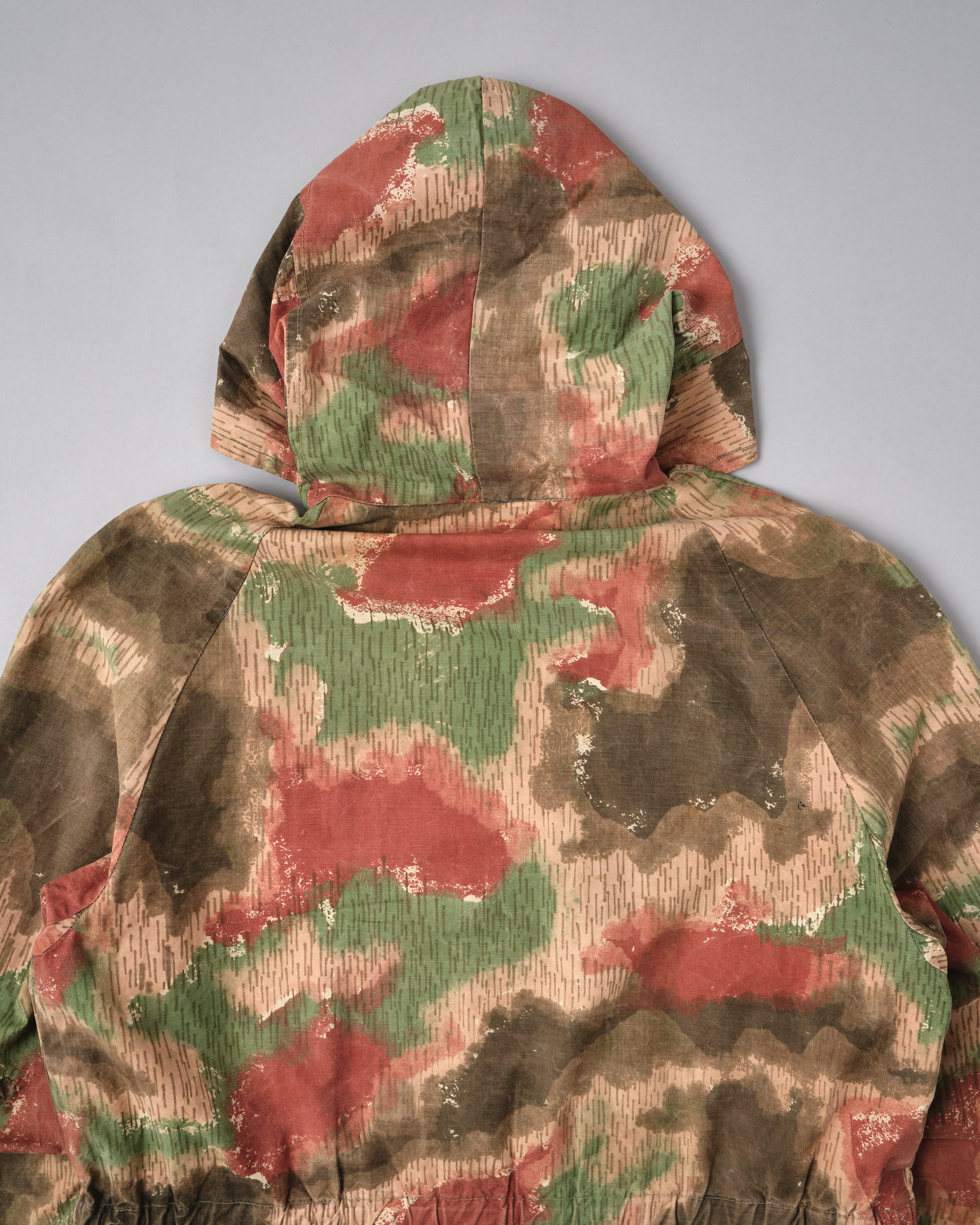 [~ 60 년대] 체코 슬로바키아 육군 sumpfmuster 패턴 위장 raglan sleeve zip 후드 재킷 "Local -Made"