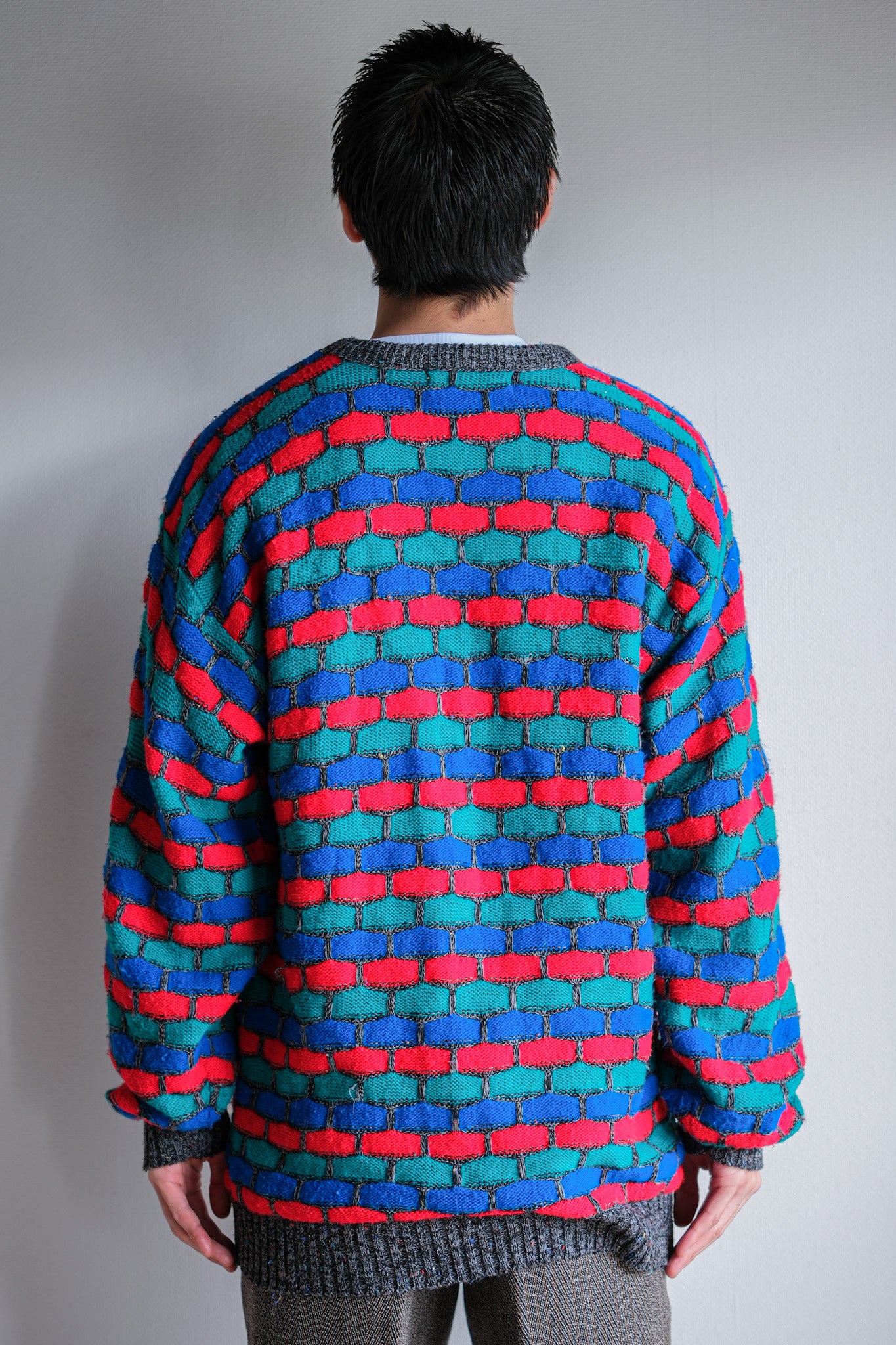 【~90's】American Vintage Acrylic Patterned Sweater Size.LARGE