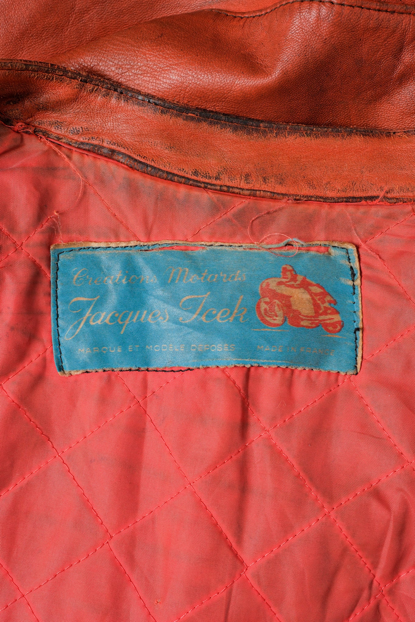 ［~60's］French Vintage Leather Riders Jacket "Jacques Icek"