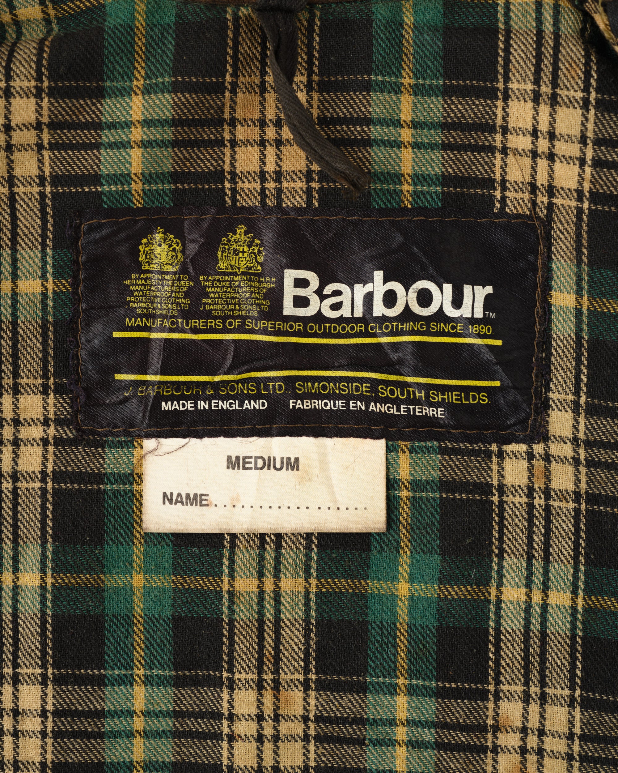 ［~80's］Vintage Barbour Waxed Cotton Jacket "SPEY" 2 Crest Size.MEDIUM