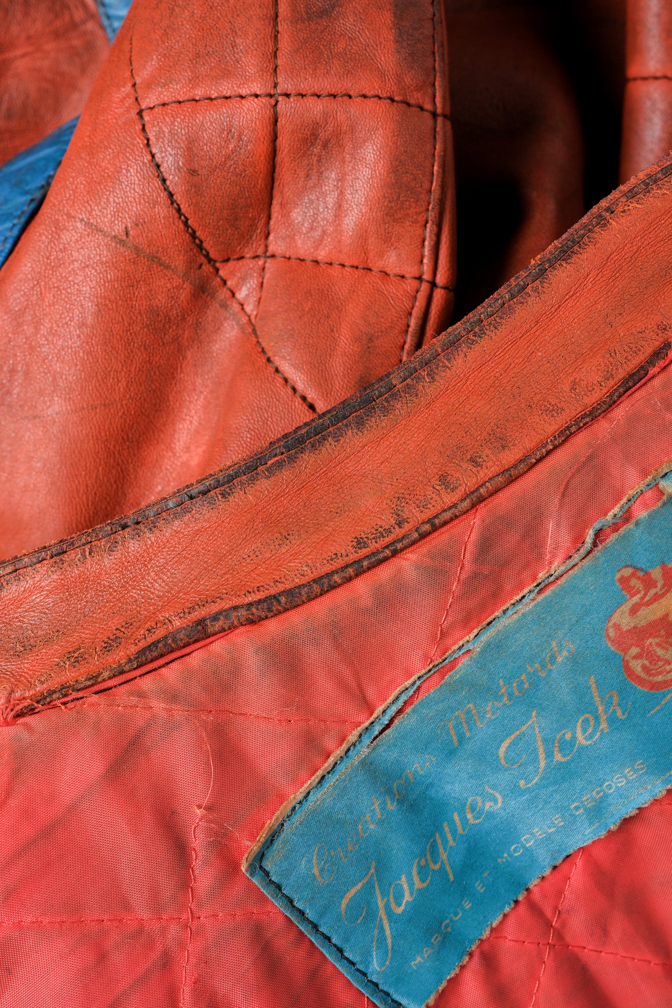 【~60's】French Vintage Leather Riders Jacket "Jacques Icek"