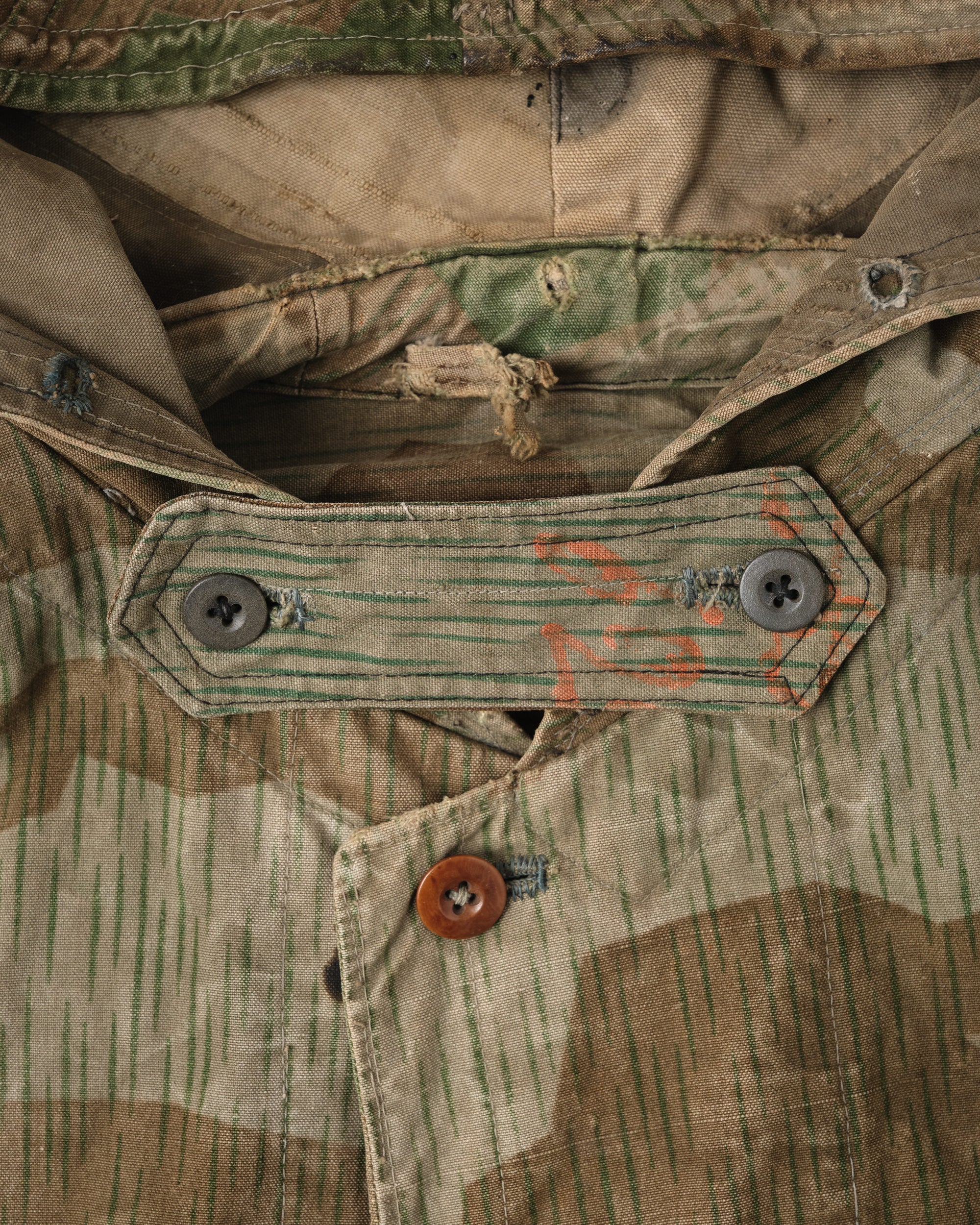 ［~40's］WWII German Army Splinter Camouflage Hooded Jacket "Localmade" "Wehrmacht"