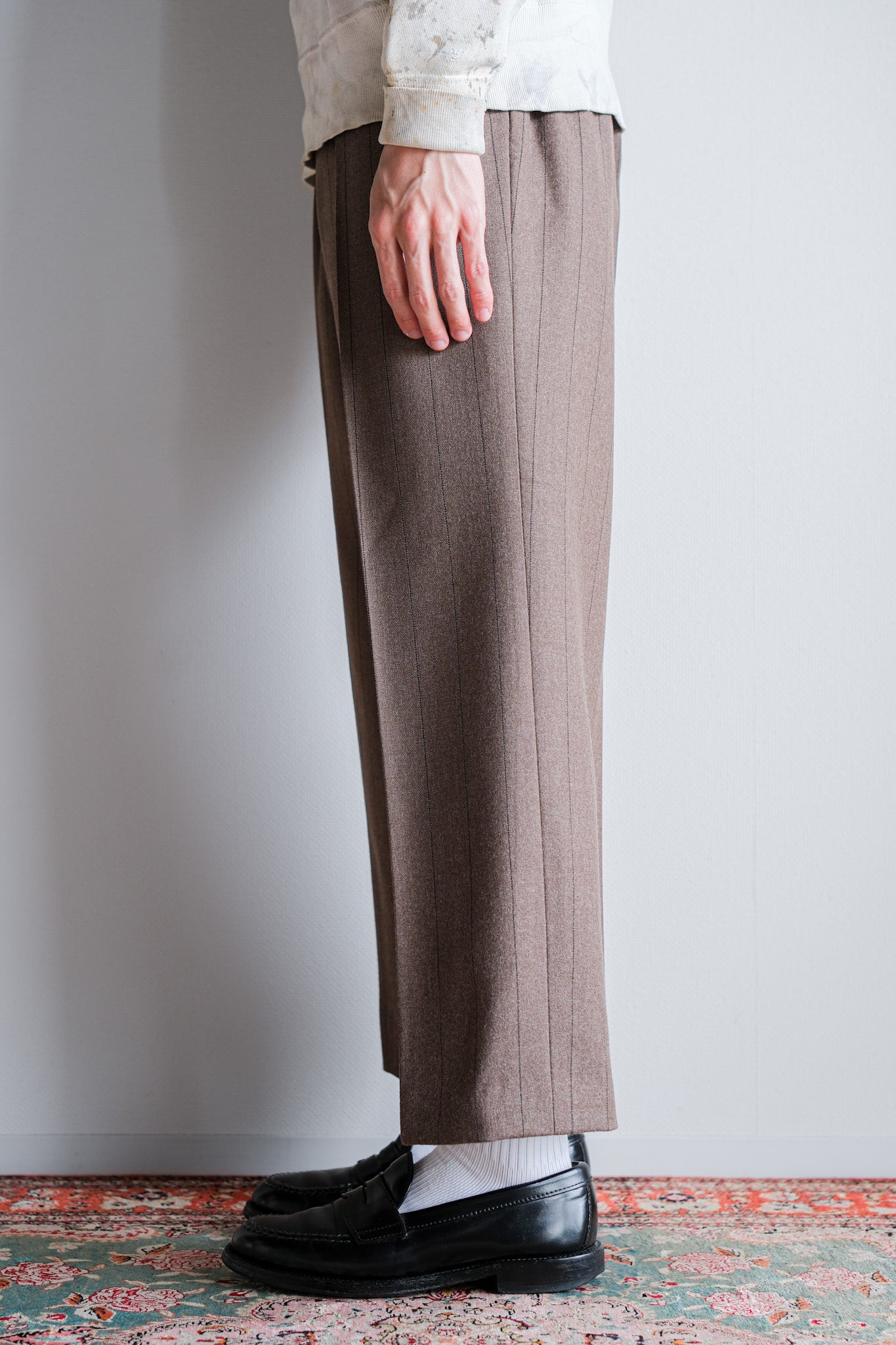 ［~70's］British Vintage Wool Striped Trousers
