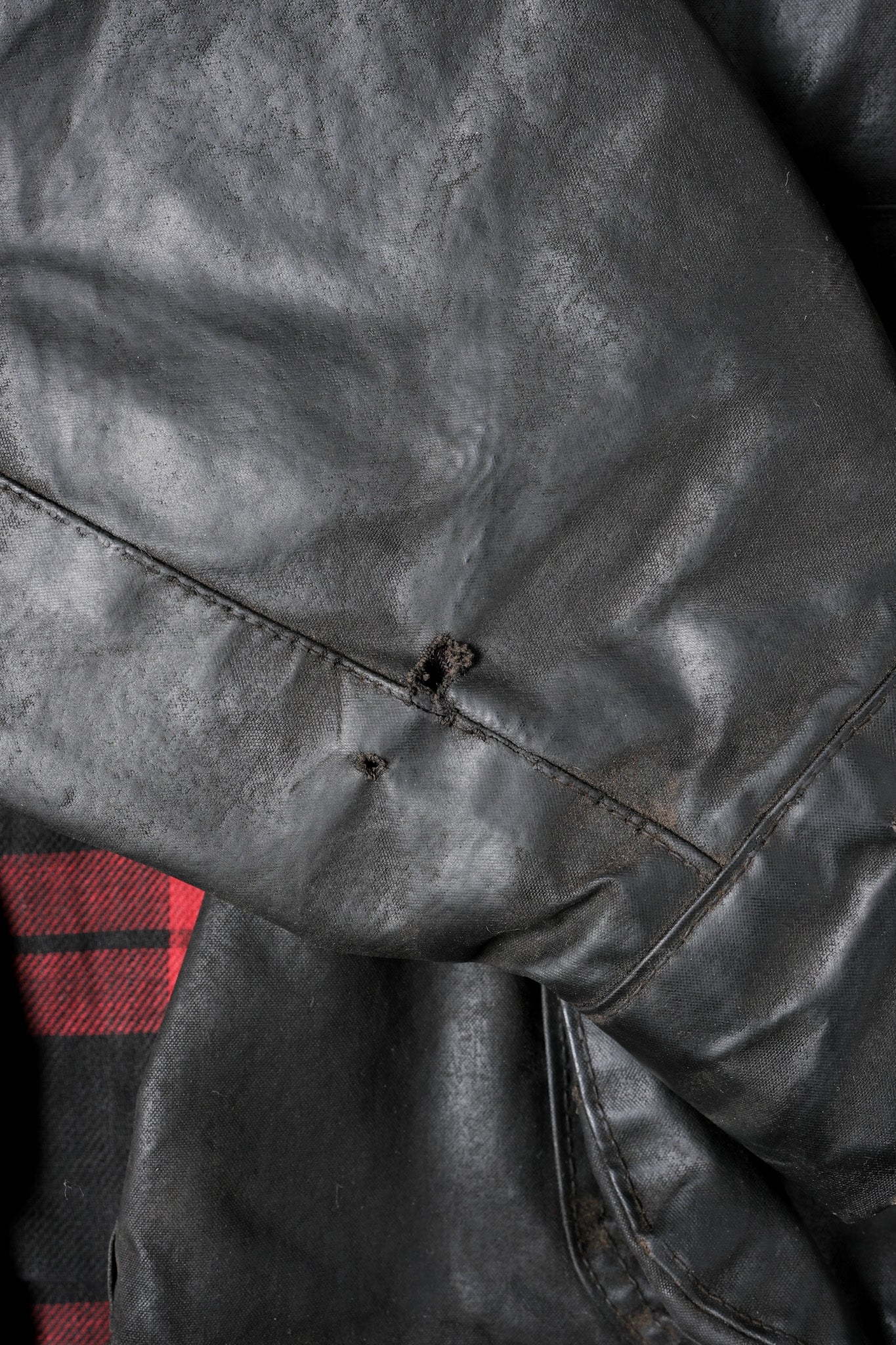 ［~70's］Vintage Barbour Waxed Cotton Jacket 1 Crest "International Suit" "Gold Label" "Unusual Lining"