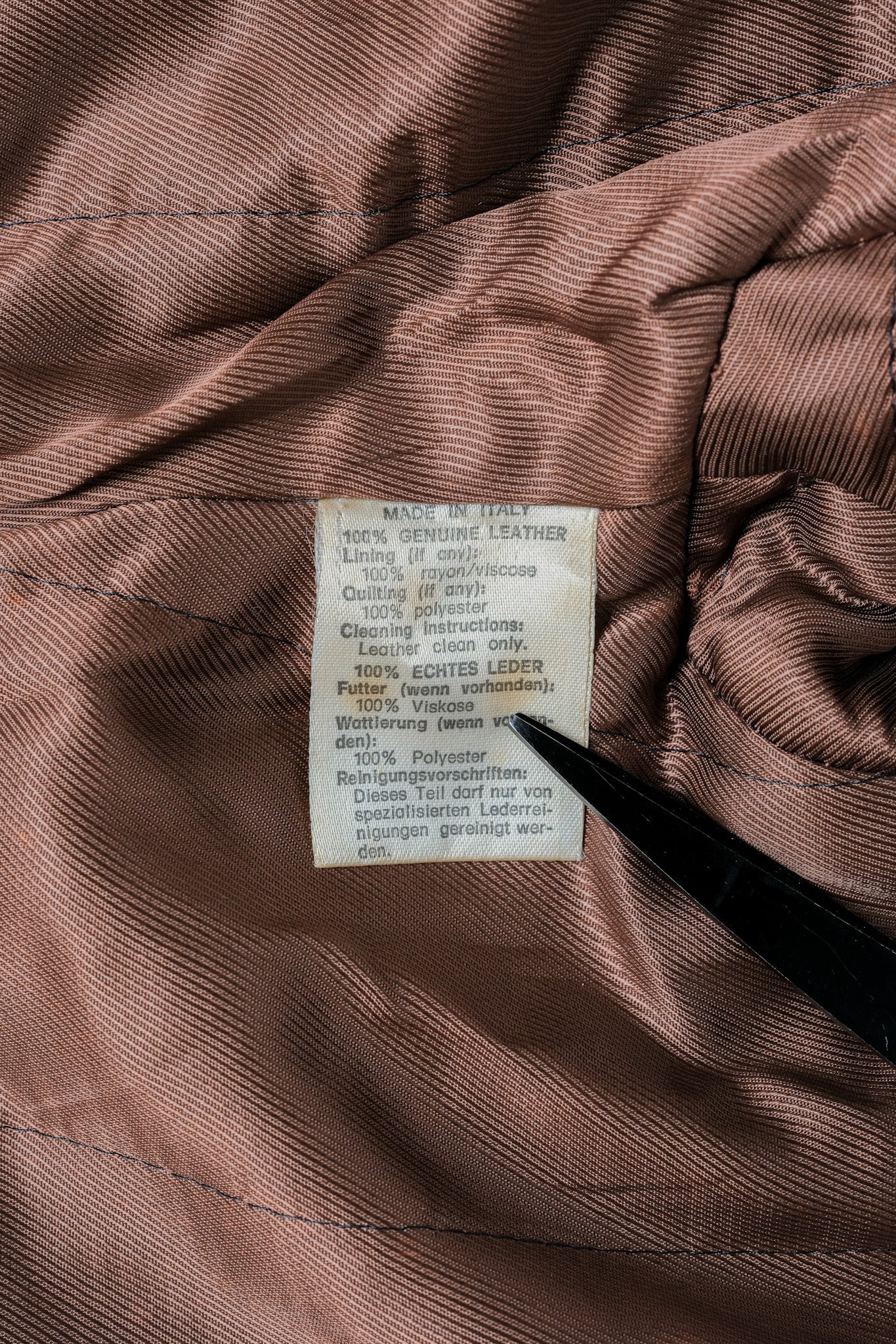 ［~80's］Old GIORGIO ARMANI Zip Up Leather Jacket Size.46