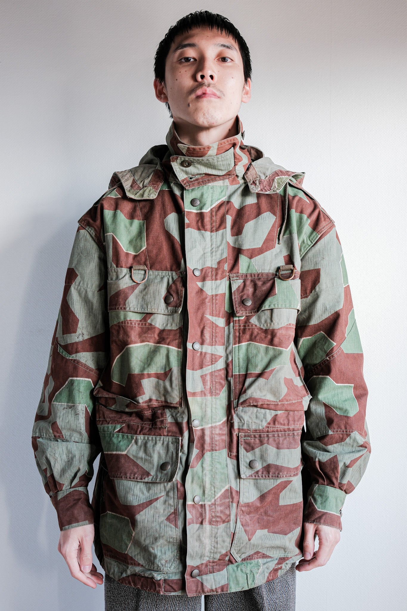 ［~50's］German Army Splinter Camouflage Paratrooper Jacket With Hood Size.174-88