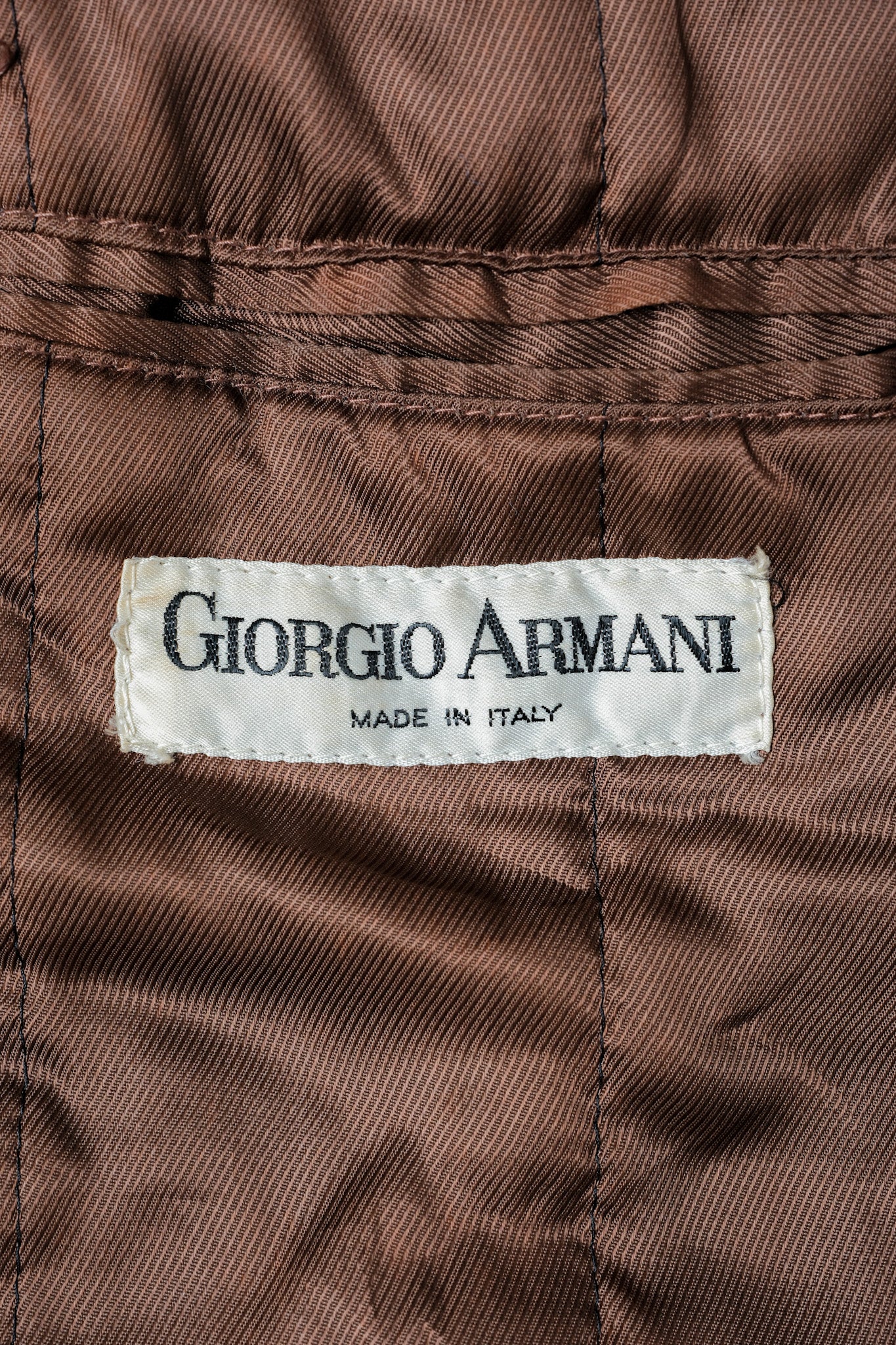 [~ 80's] Old Giorgio Armani Zip Up Leather Jacket Taille.46