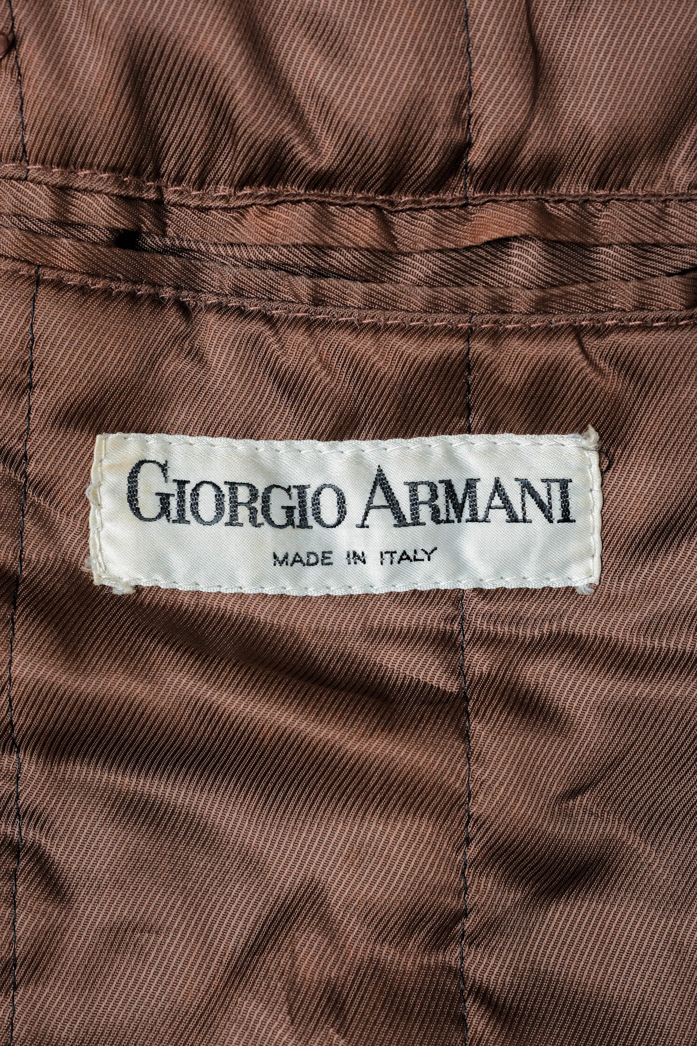 ［~80's］Old GIORGIO ARMANI Zip Up Leather Jacket Size.46
