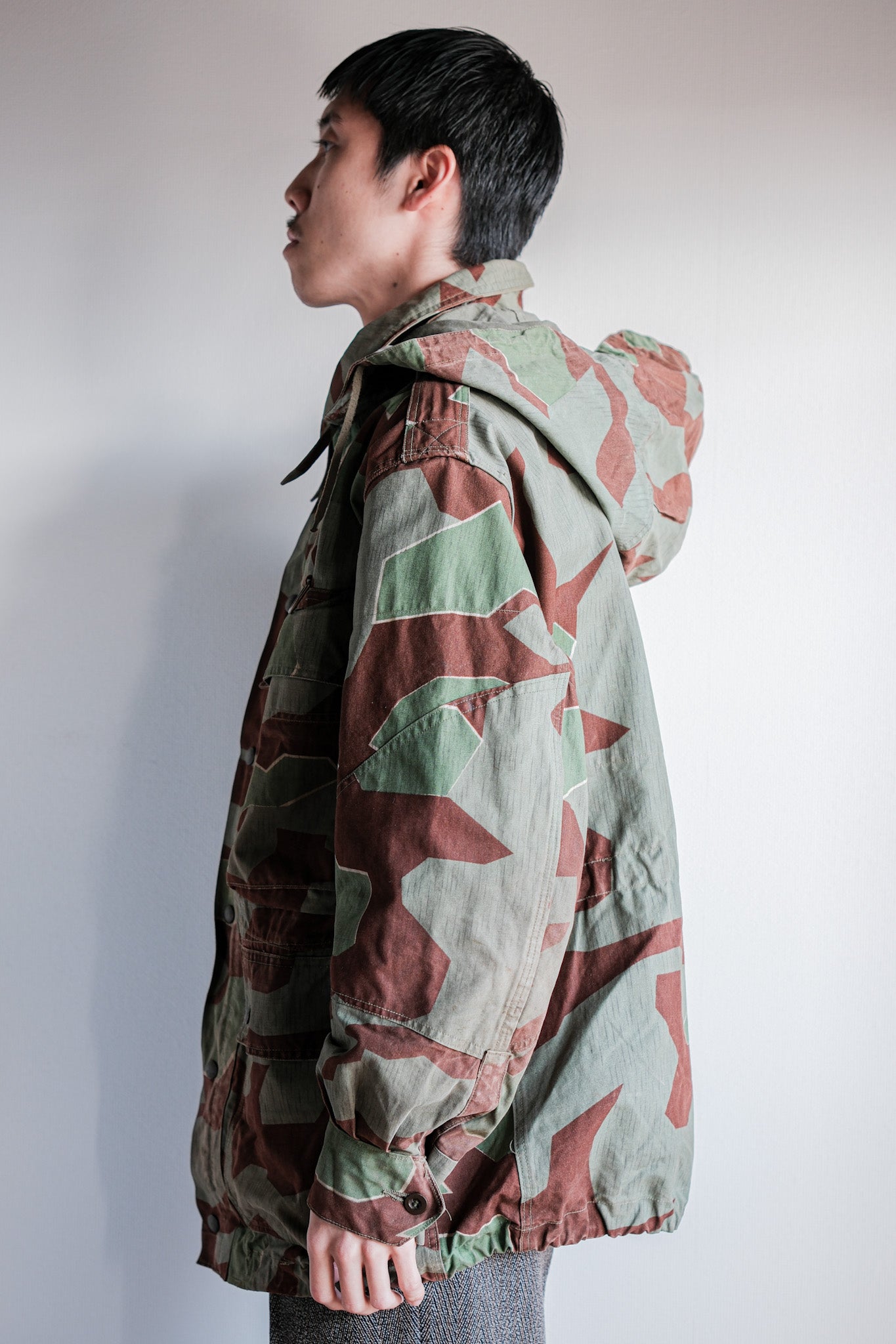 ［~50's］German Army Splinter Camouflage Paratrooper Jacket With Hood Size.174-88