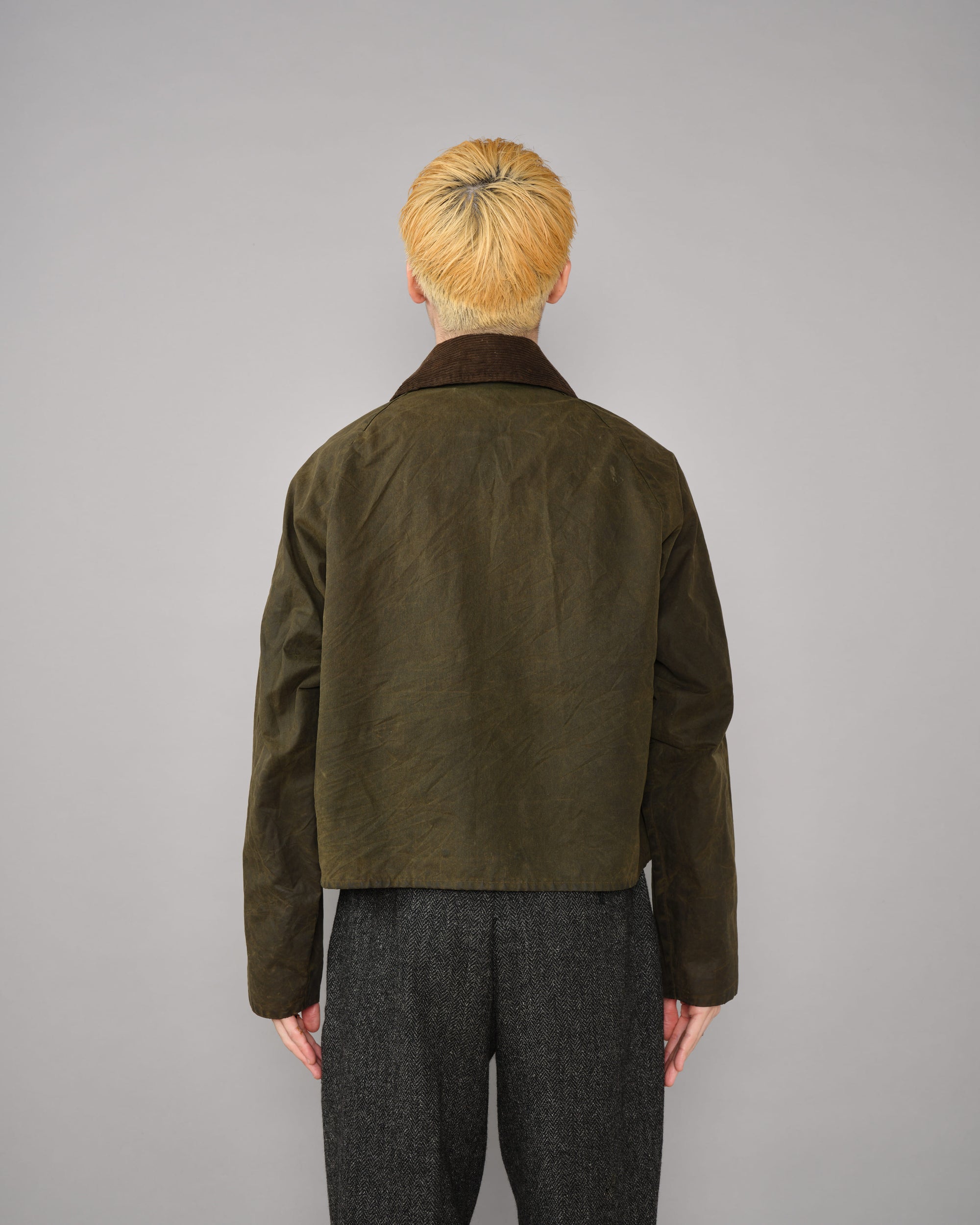 ［~80's］Vintage Barbour Waxed Cotton Jacket "SPEY" 2 Crest Size.MEDIUM