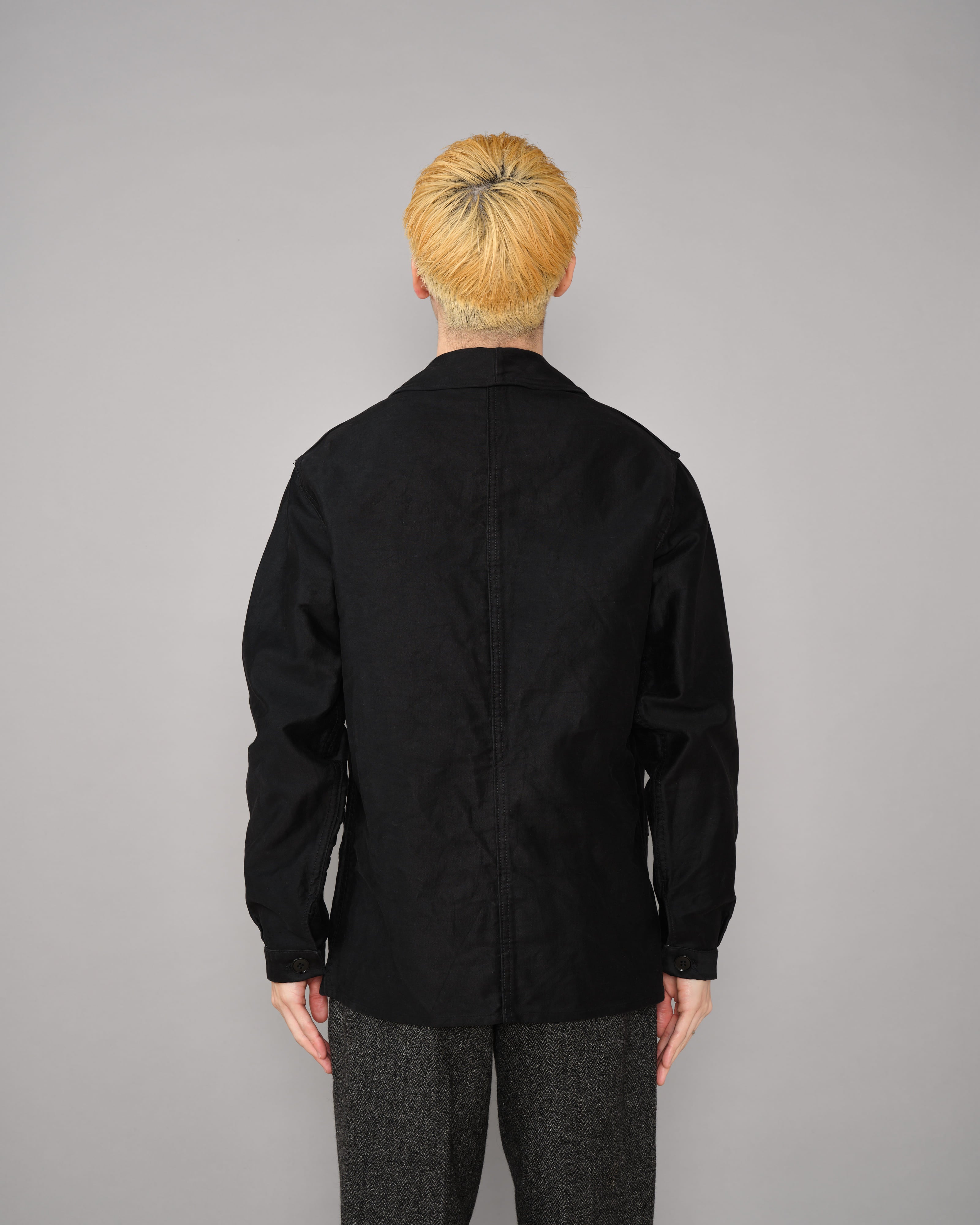 50's］French Vintage Black Moleskin Work Jacket Size.50 