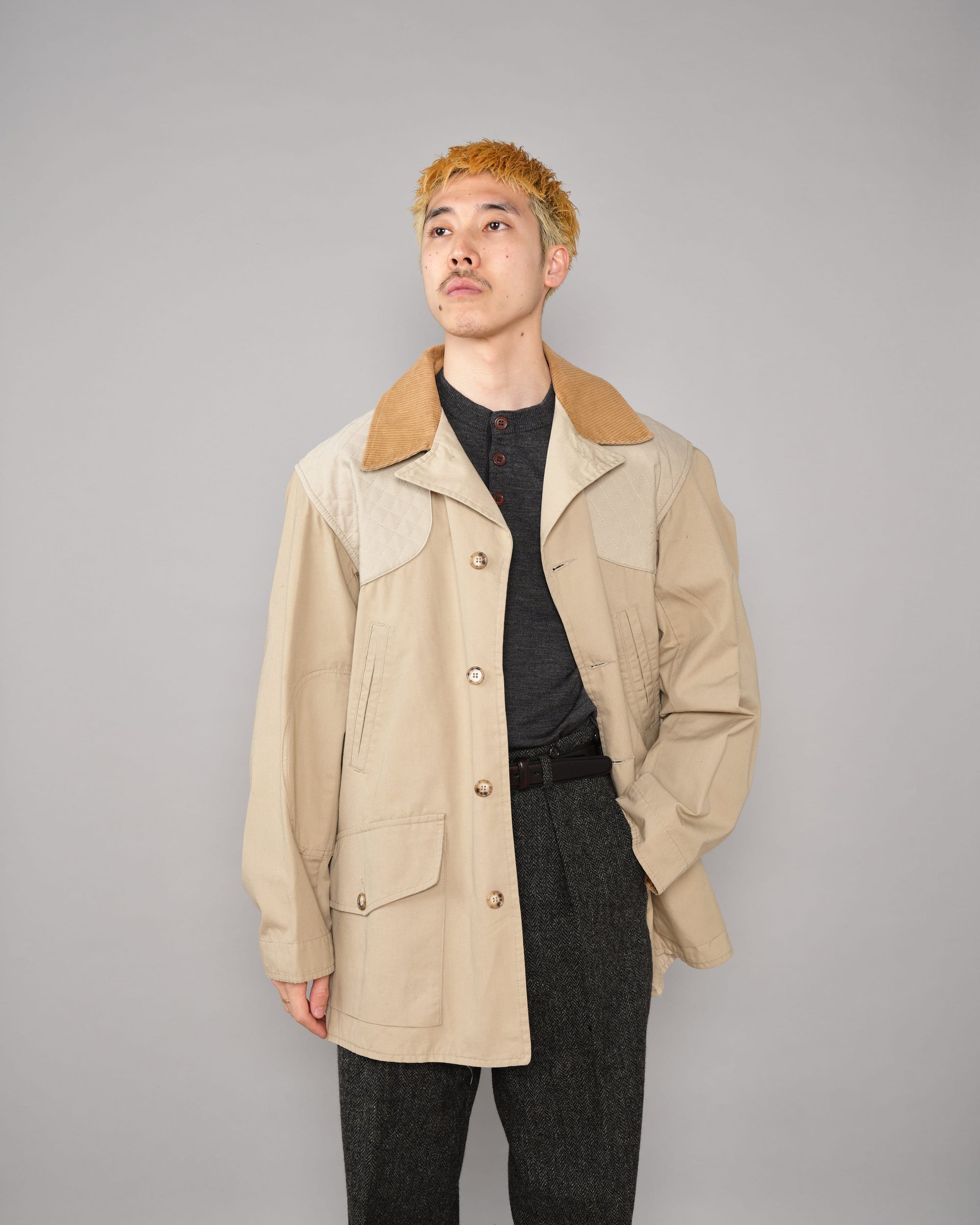 【~80's】Vintage Willis&Geiger Bush Poplin Quail Coat Size.44 "Made in U.S.A."