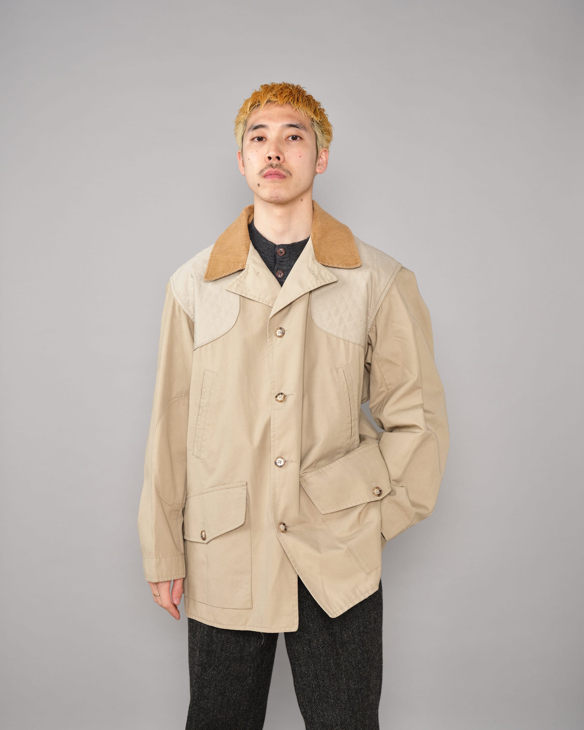 【~80's】Vintage Willis&Geiger Bush Poplin Quail Coat Size.44 "Made in U.S.A."