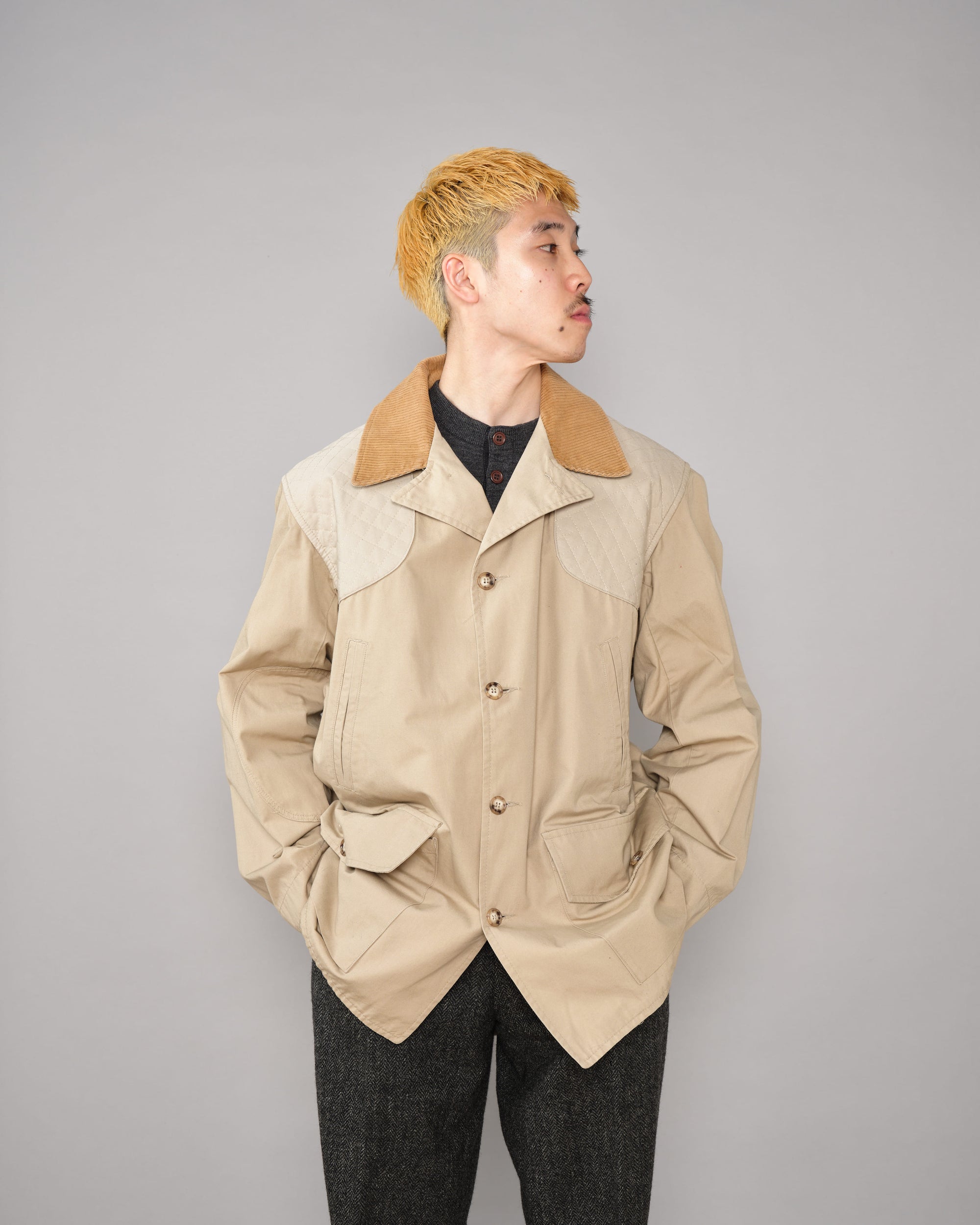 【~80's】Vintage Willis&Geiger Bush Poplin Quail Coat Size.44 "Made in U.S.A."
