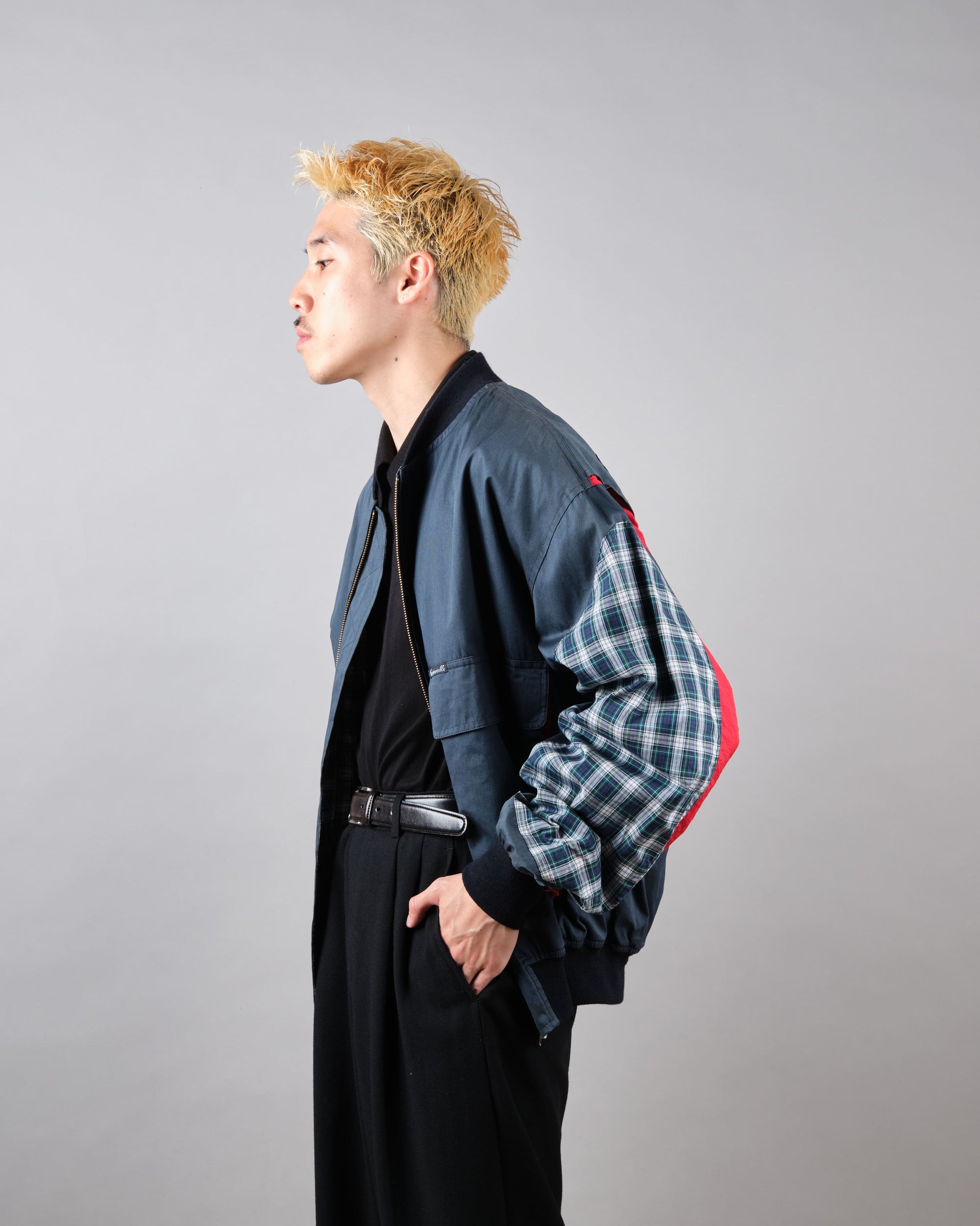 【~80's】Vintage Façonnable Cotton Nylon Crazy Pattern Blouson Size.5