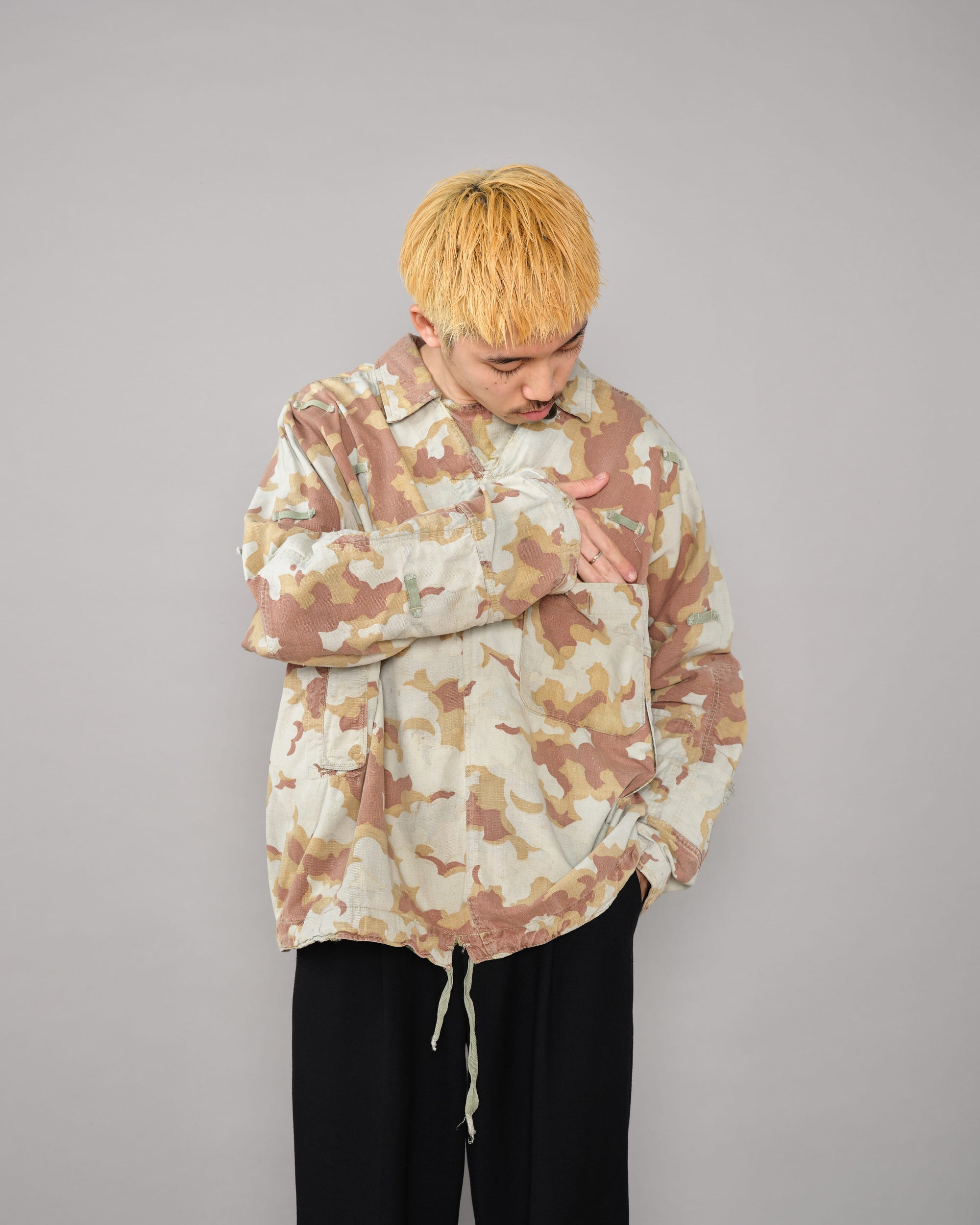 【~50's】Czechoslovakian Army Clouds Camouflage Reversible Smock "Modified"