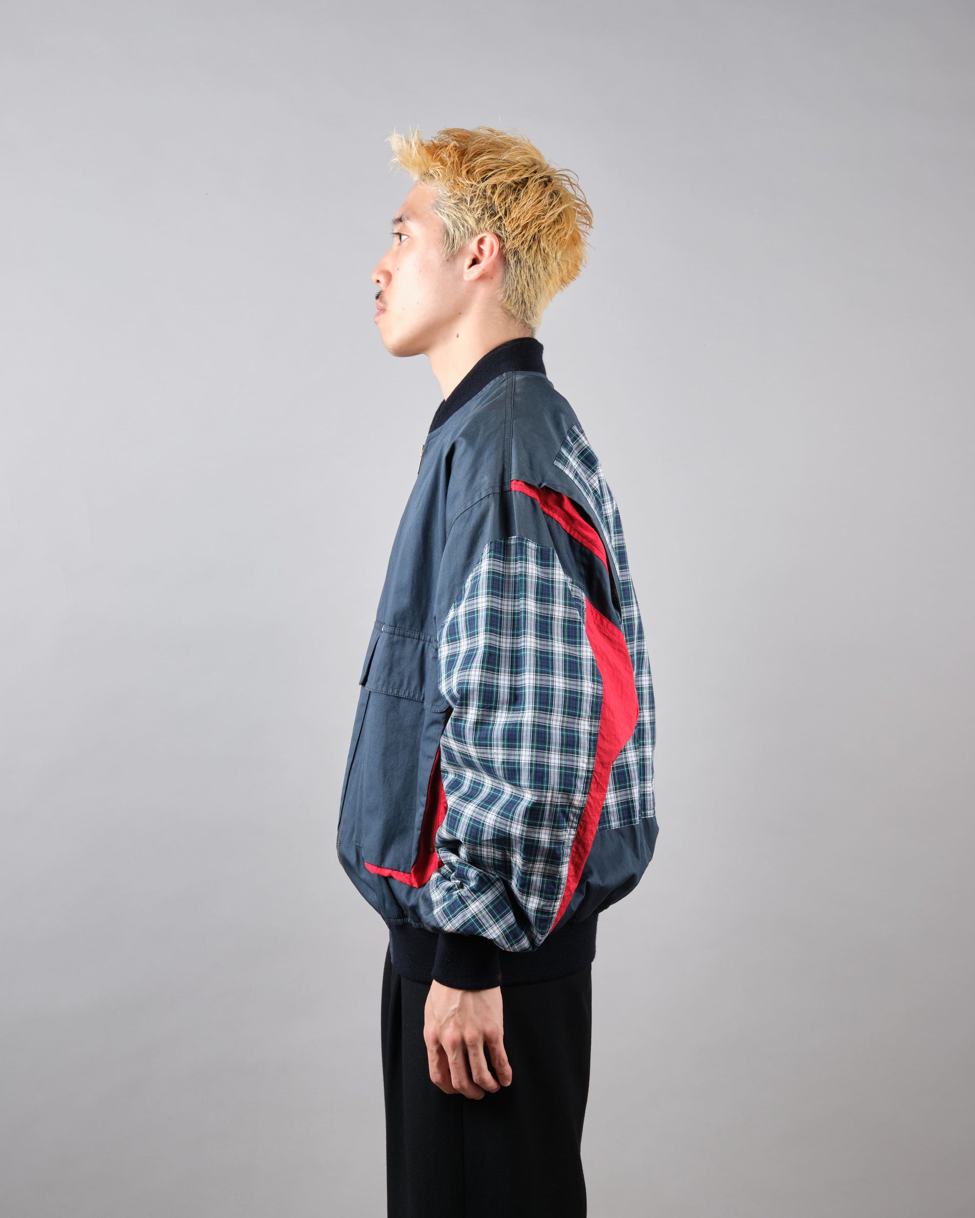 【~80's】Vintage Façonnable Cotton Nylon Crazy Pattern Blouson Size.5