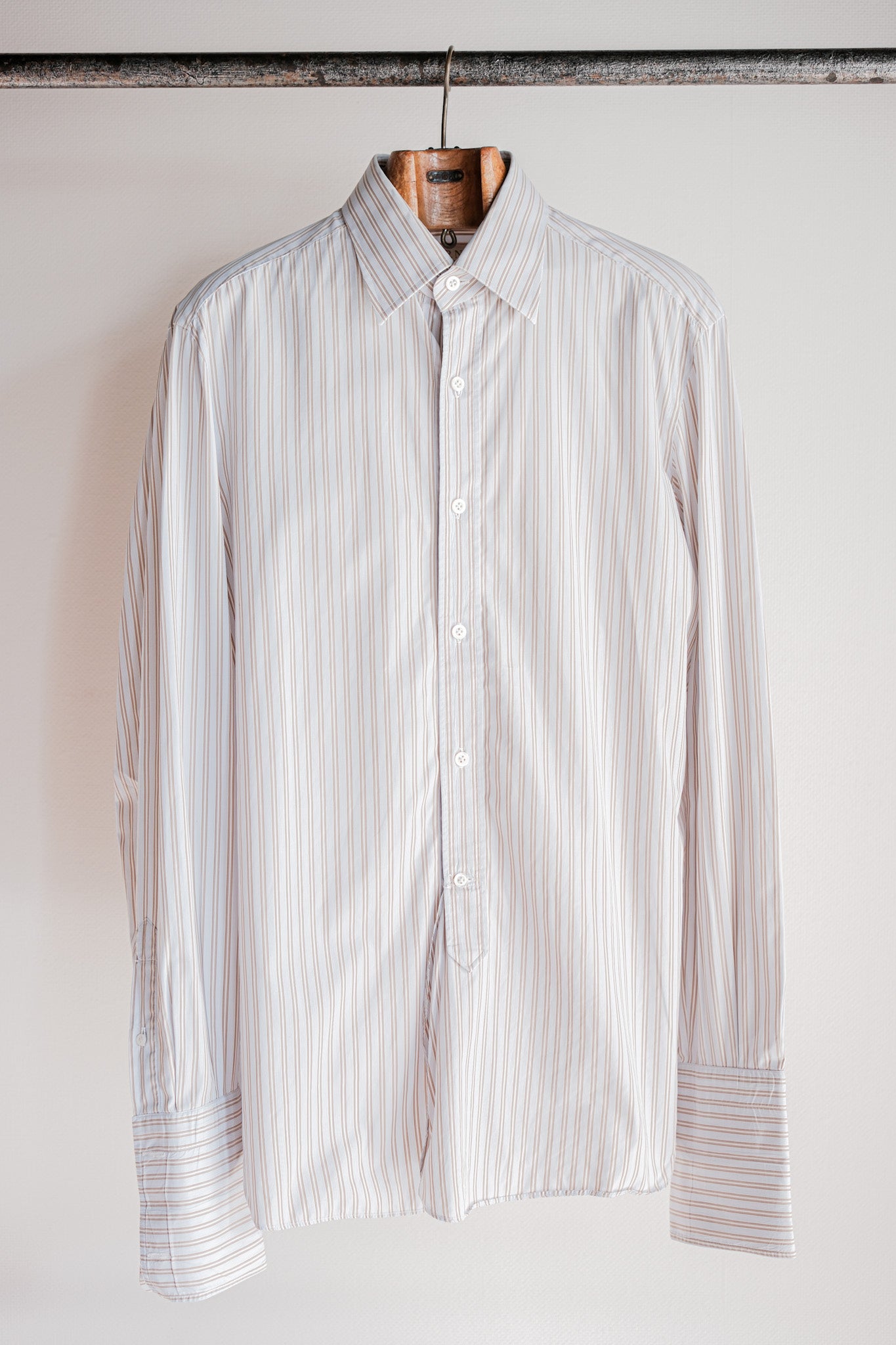 ［~00's］Old ARNYS PARIS Cotton Striped Dress Shirt Size.40
