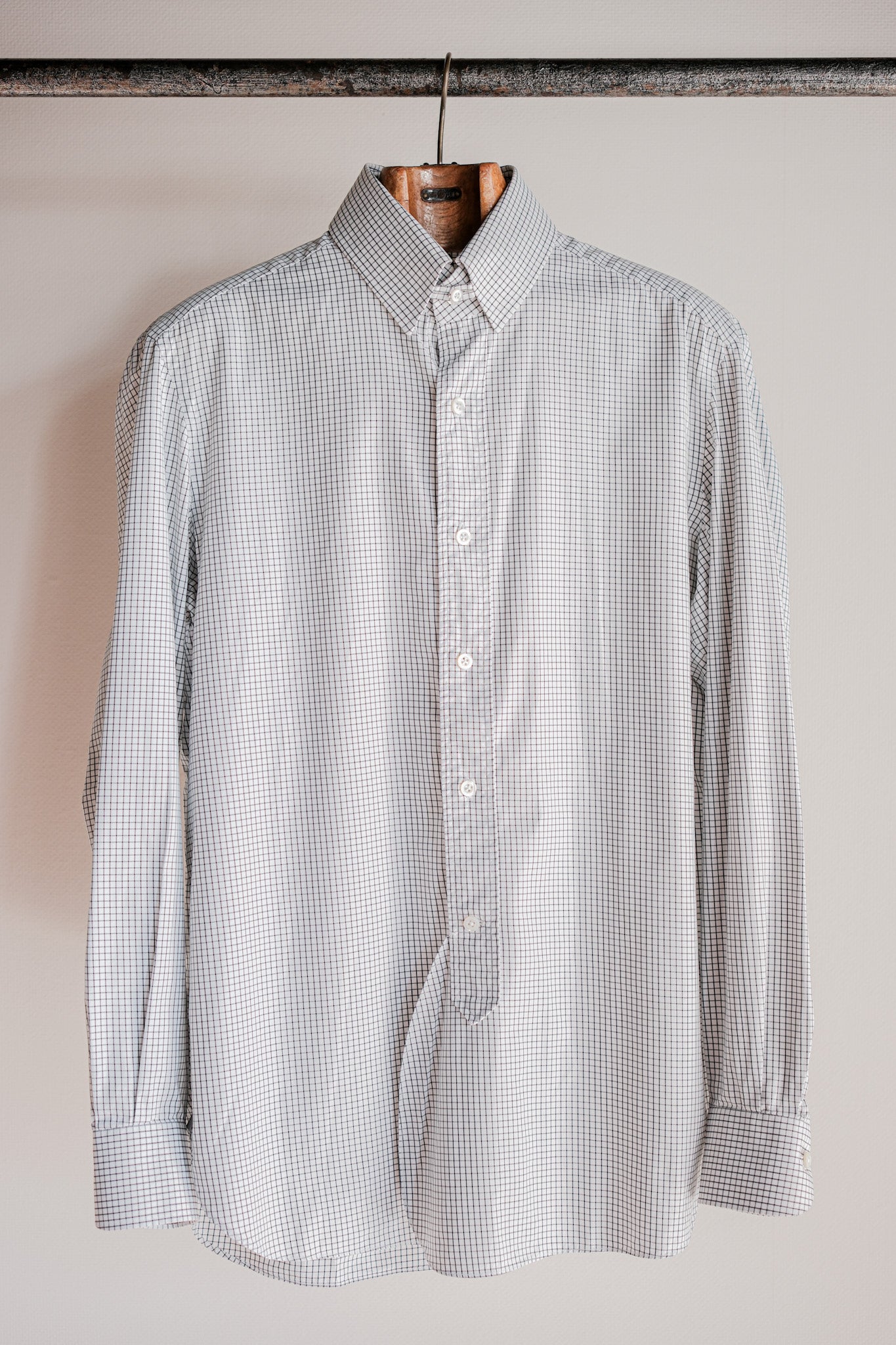 【~00's】Old ARNYS PARIS Cotton Checked Dress Shirt Size.39