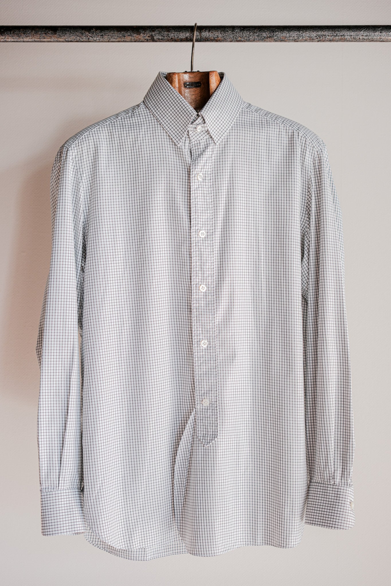 ［~00's］Old ARNYS PARIS Cotton Checked Dress Shirt Size.39
