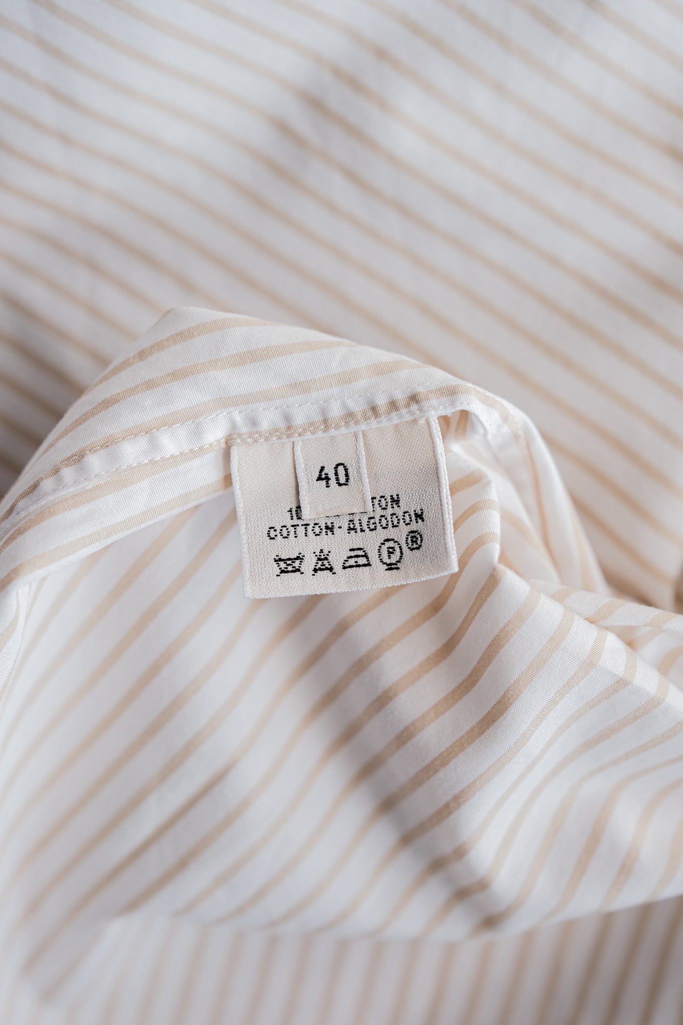 ［~00's］Old Hermès Paris Boat Neck Cotton Striped Shirt Size.40 by Martin Margiela