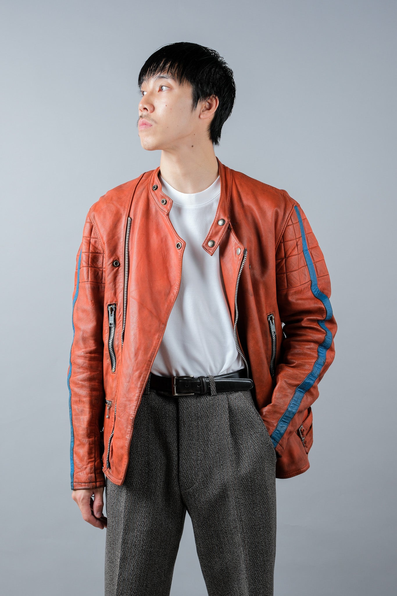 ［~60's］French Vintage Leather Riders Jacket "Jacques Icek"