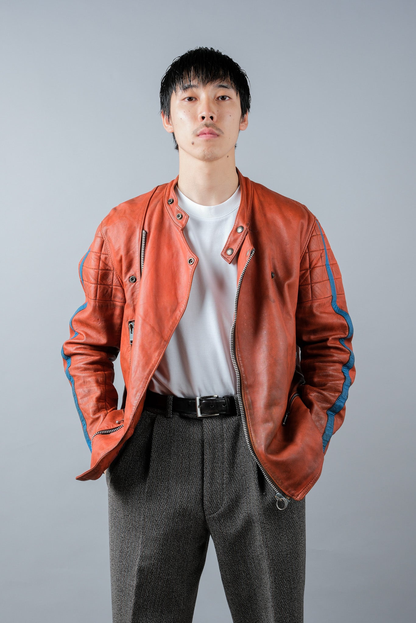 ［~60's］French Vintage Leather Riders Jacket "Jacques Icek"