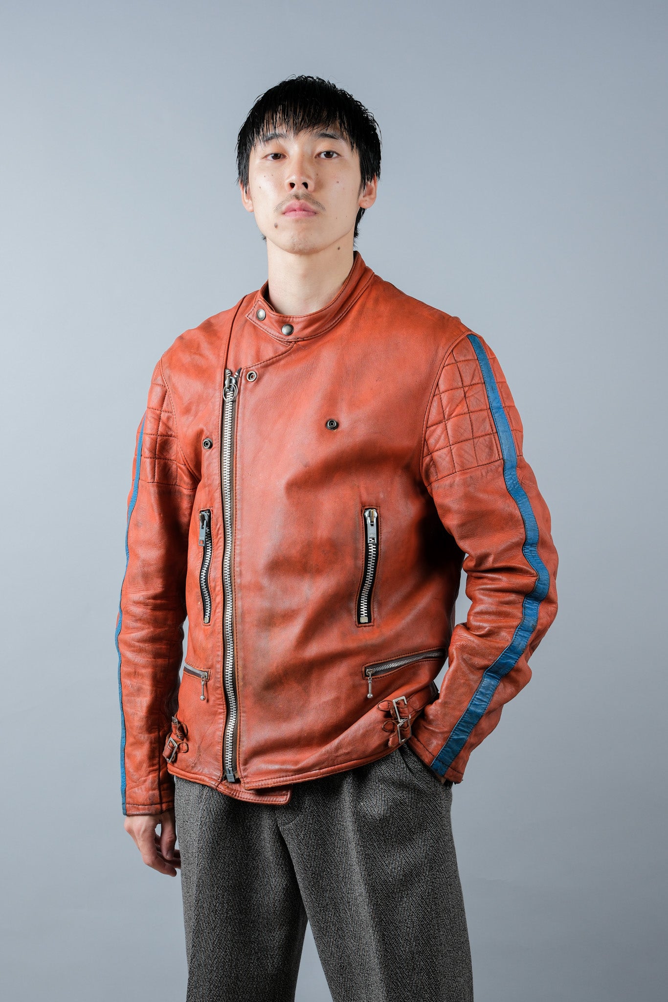 ［~60's］French Vintage Leather Riders Jacket "Jacques Icek"