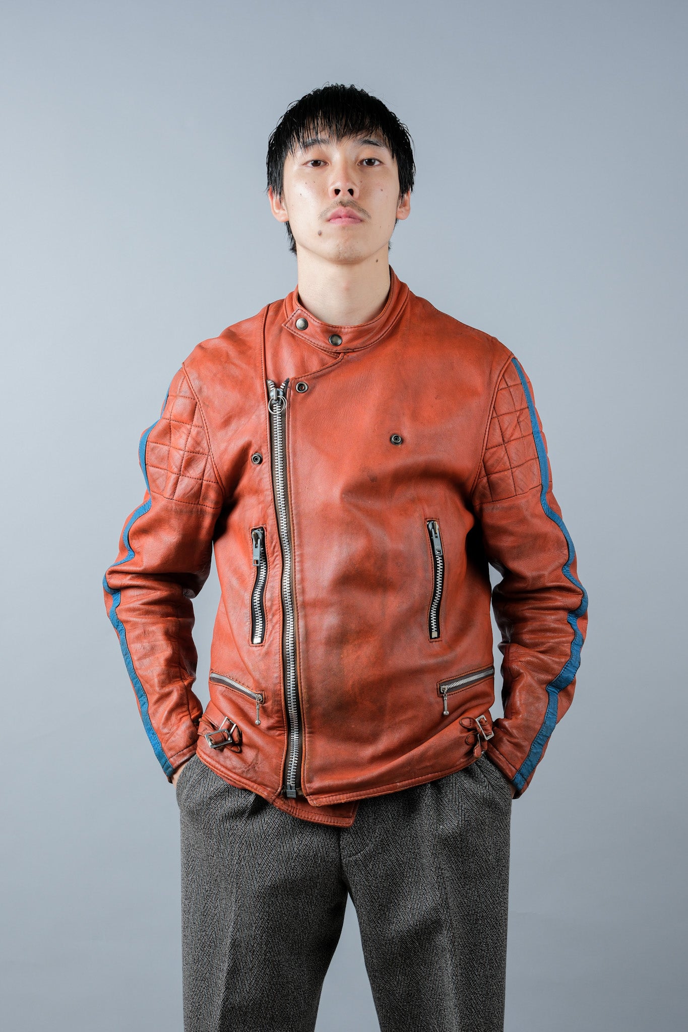 ［~60's］French Vintage Leather Riders Jacket "Jacques Icek"