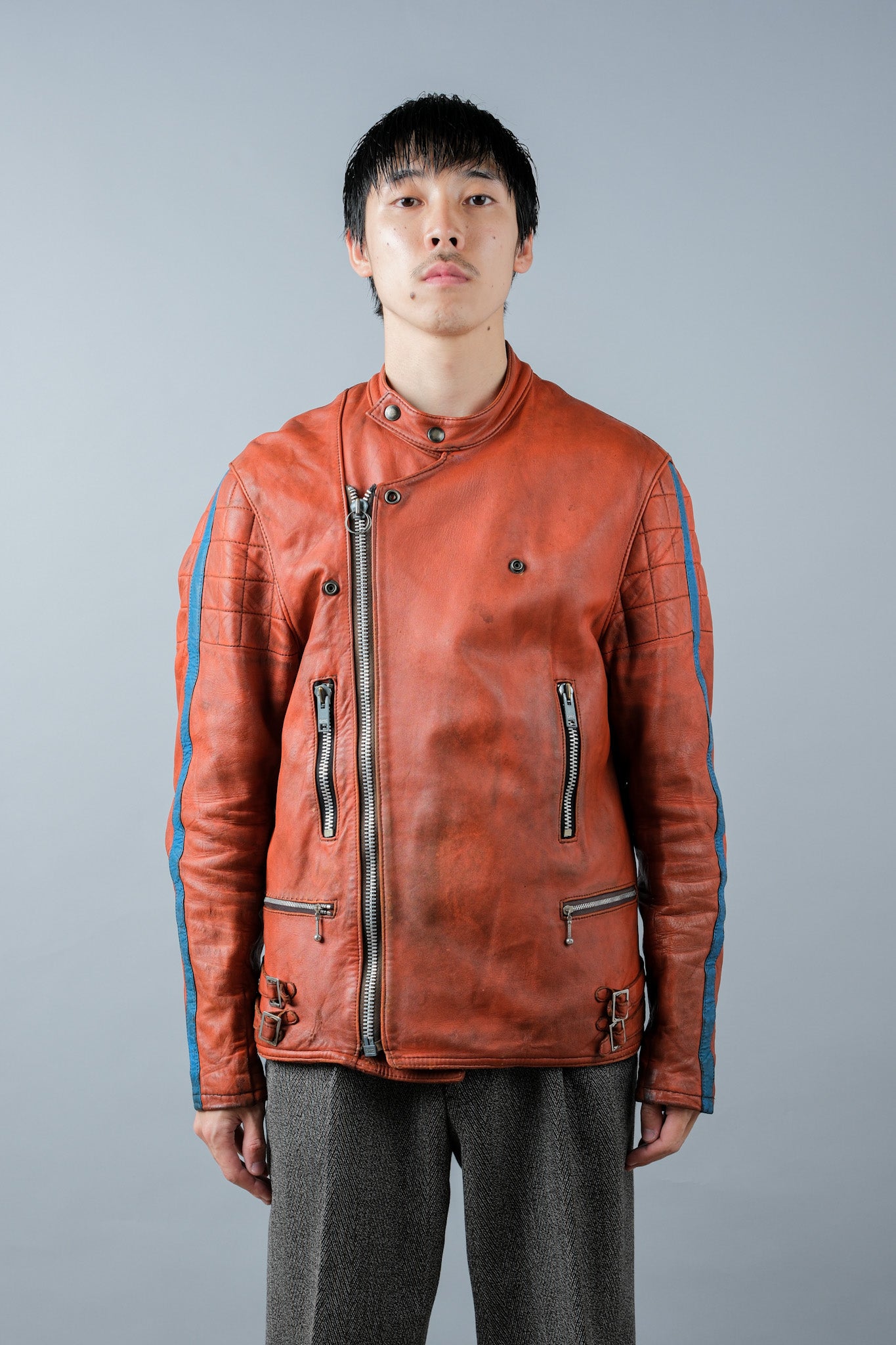 ［~60's］French Vintage Leather Riders Jacket "Jacques Icek"