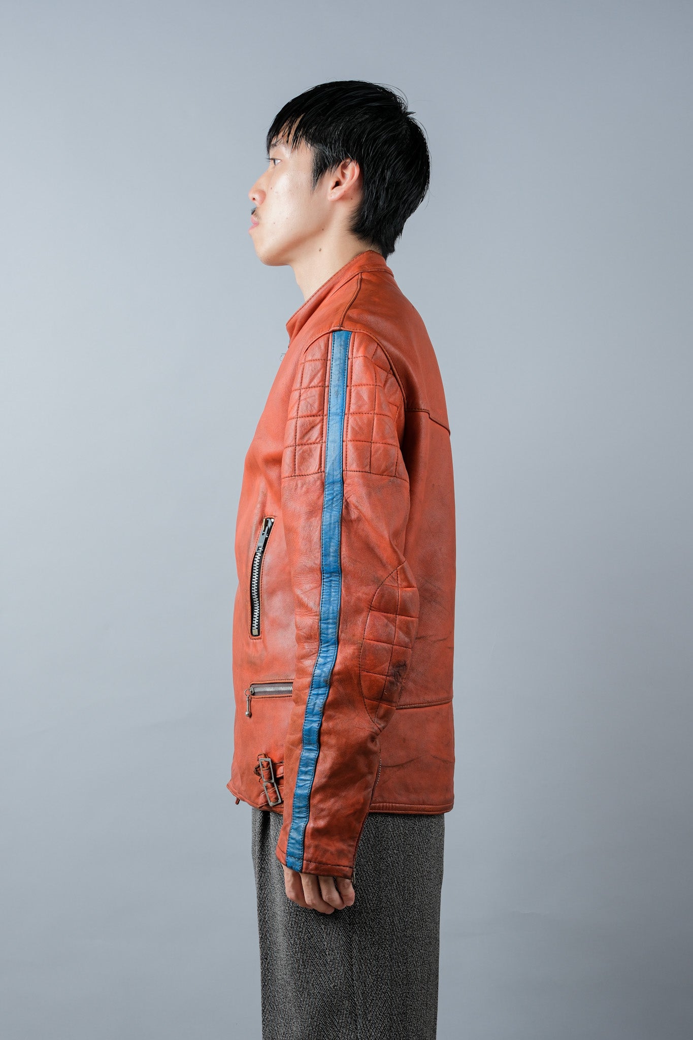 ［~60's］French Vintage Leather Riders Jacket "Jacques Icek"