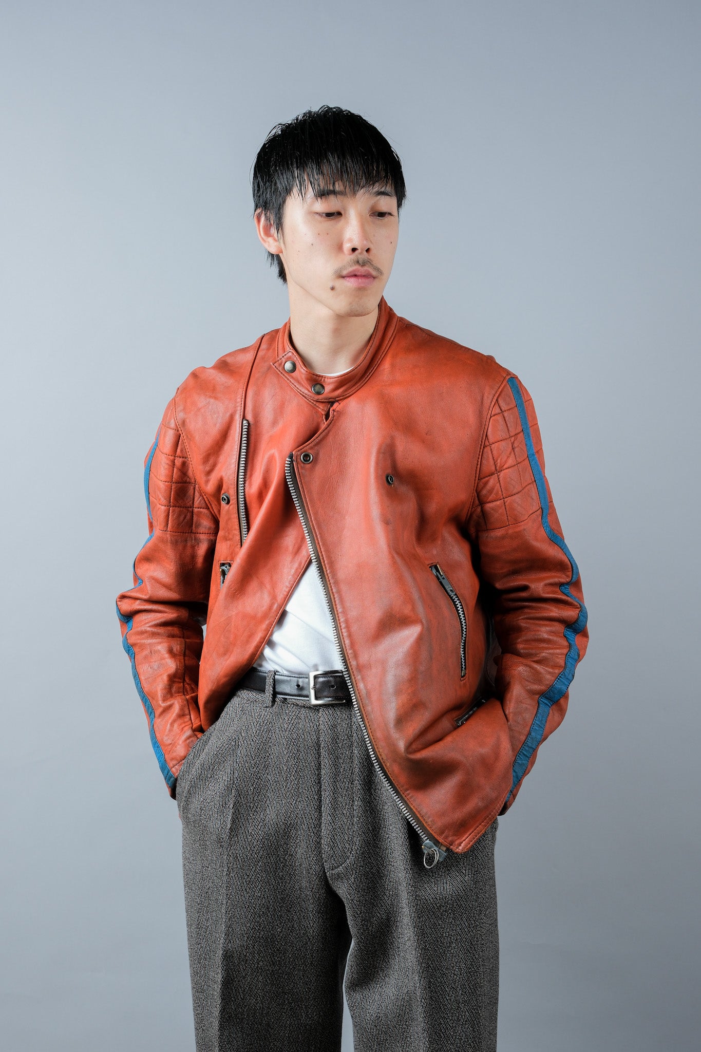 ［~60's］French Vintage Leather Riders Jacket "Jacques Icek"