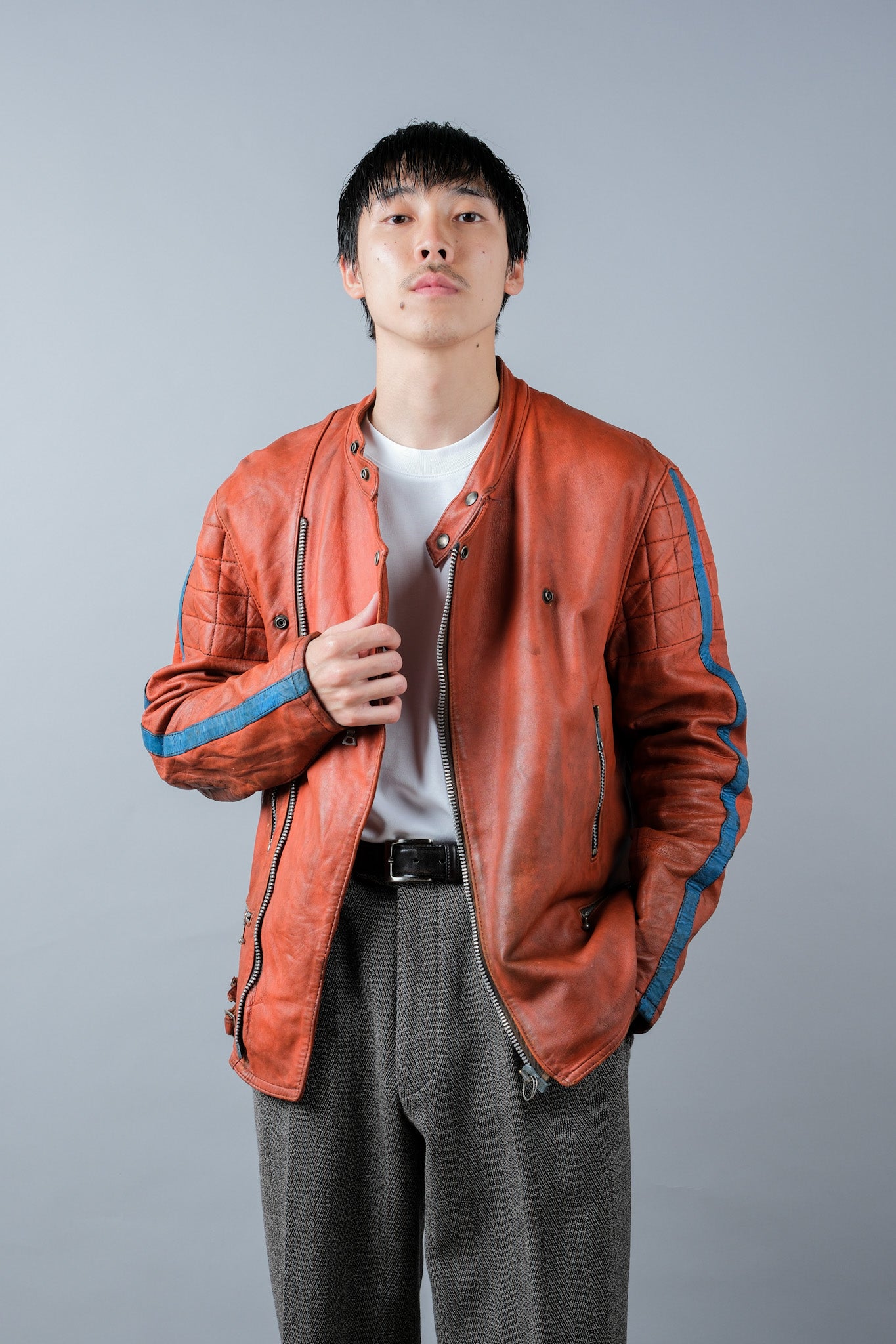［~60's］French Vintage Leather Riders Jacket "Jacques Icek"