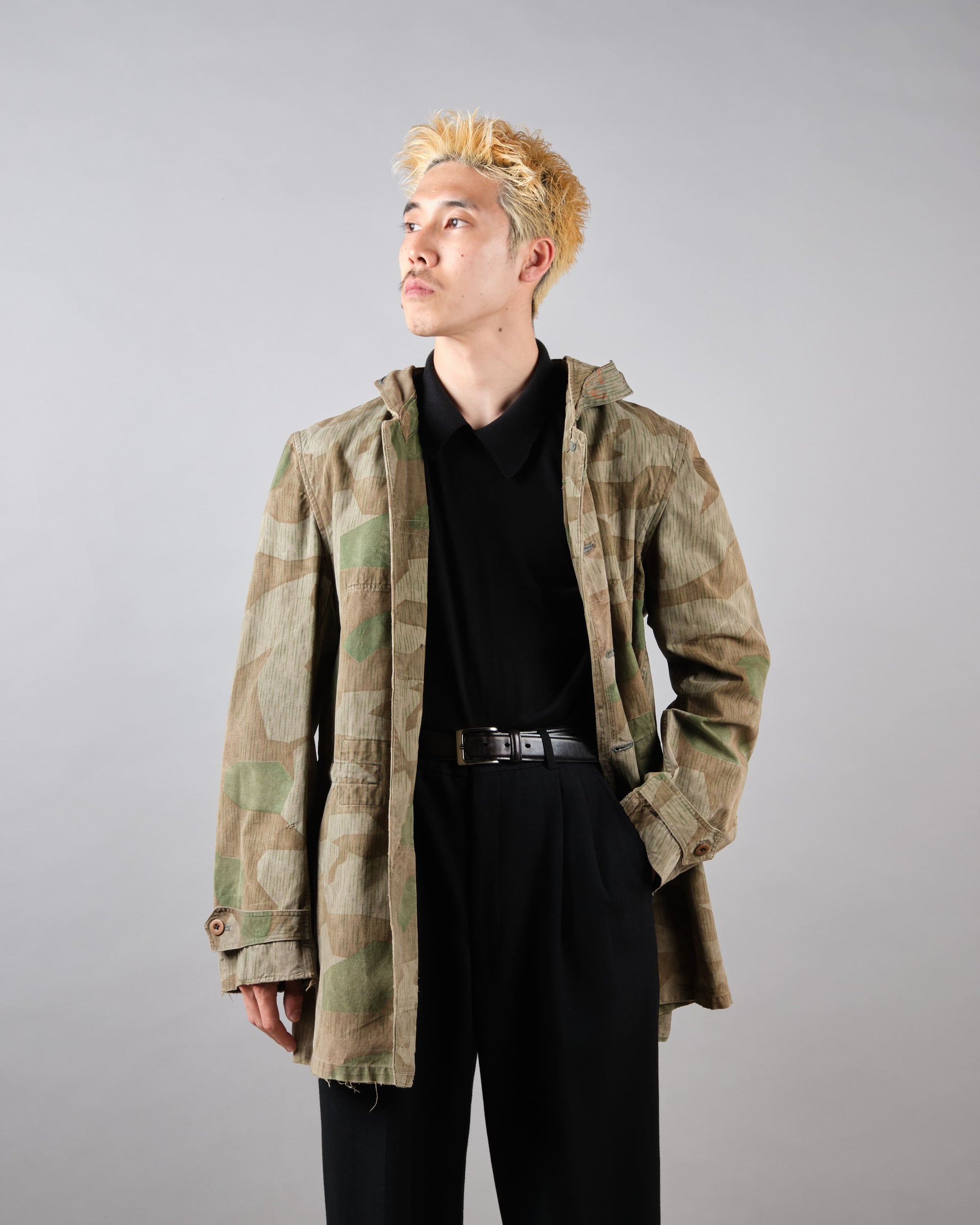 ［~40's］WWII German Army Splinter Camouflage Hooded Jacket "Localmade" "Wehrmacht"