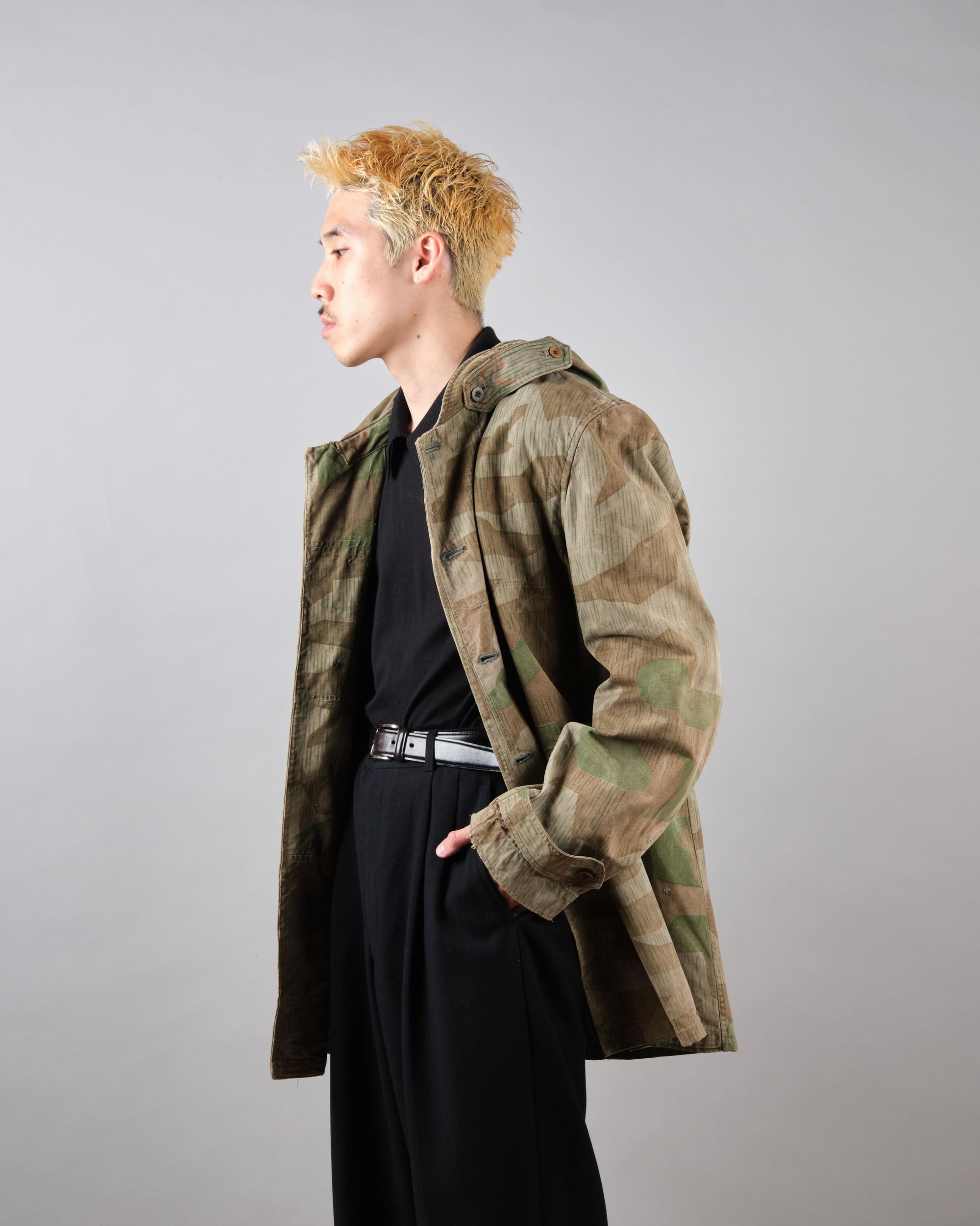 ［~40's］WWII German Army Splinter Camouflage Hooded Jacket "Localmade" "Wehrmacht"