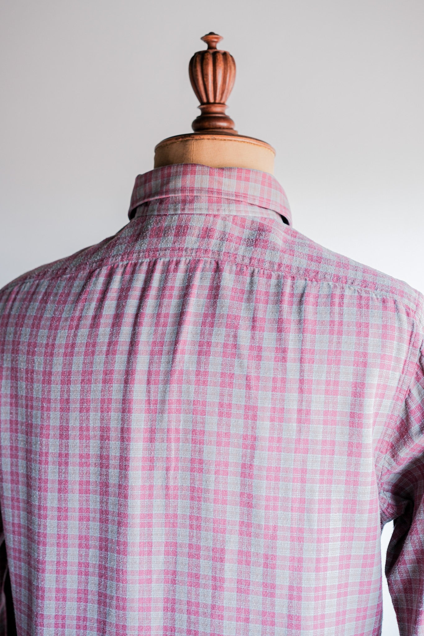 00's】Old Charvet Cotton Checked Shirt Size.38