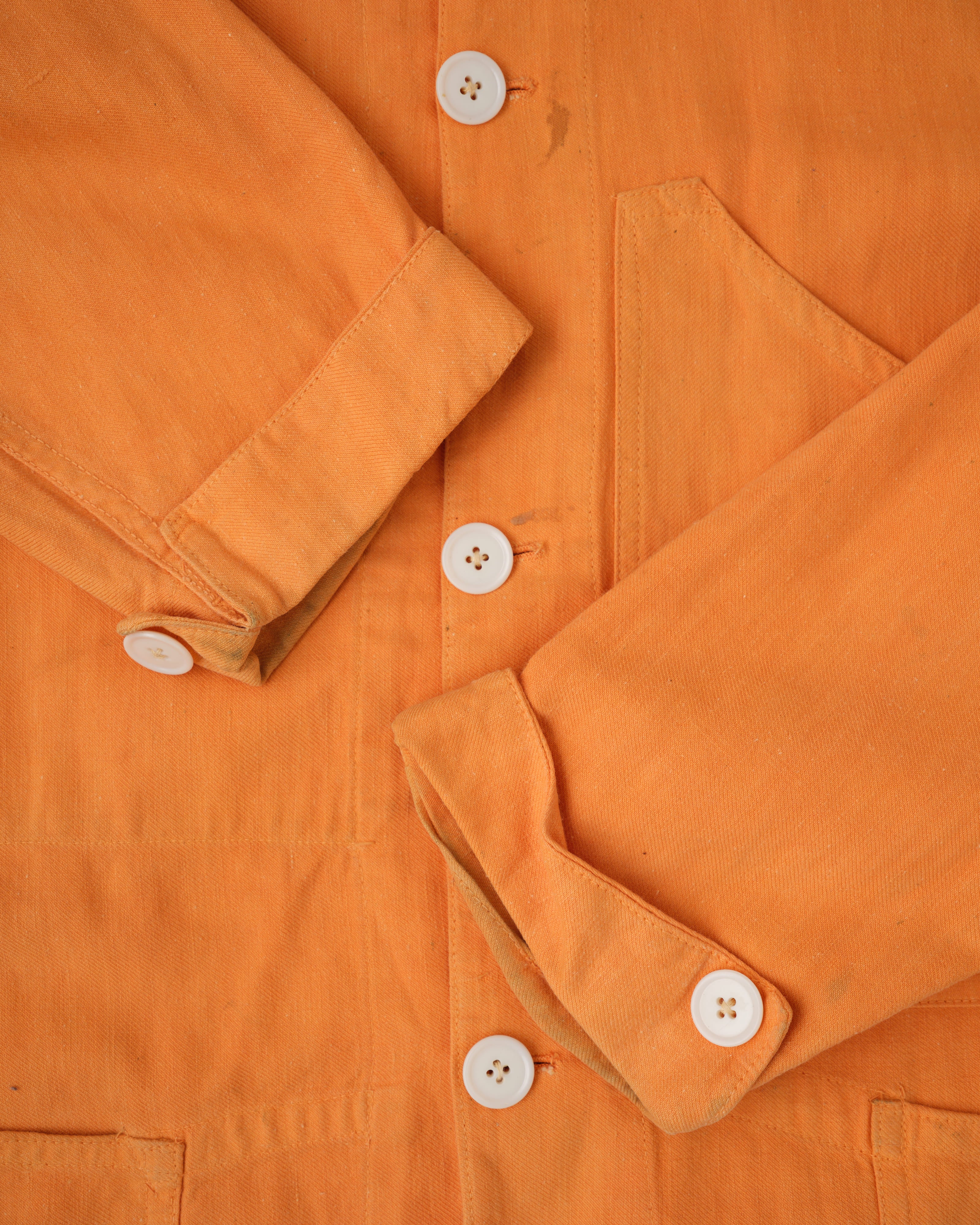 【~30's】British Vintage Orange Cotton Drill Work Jacket