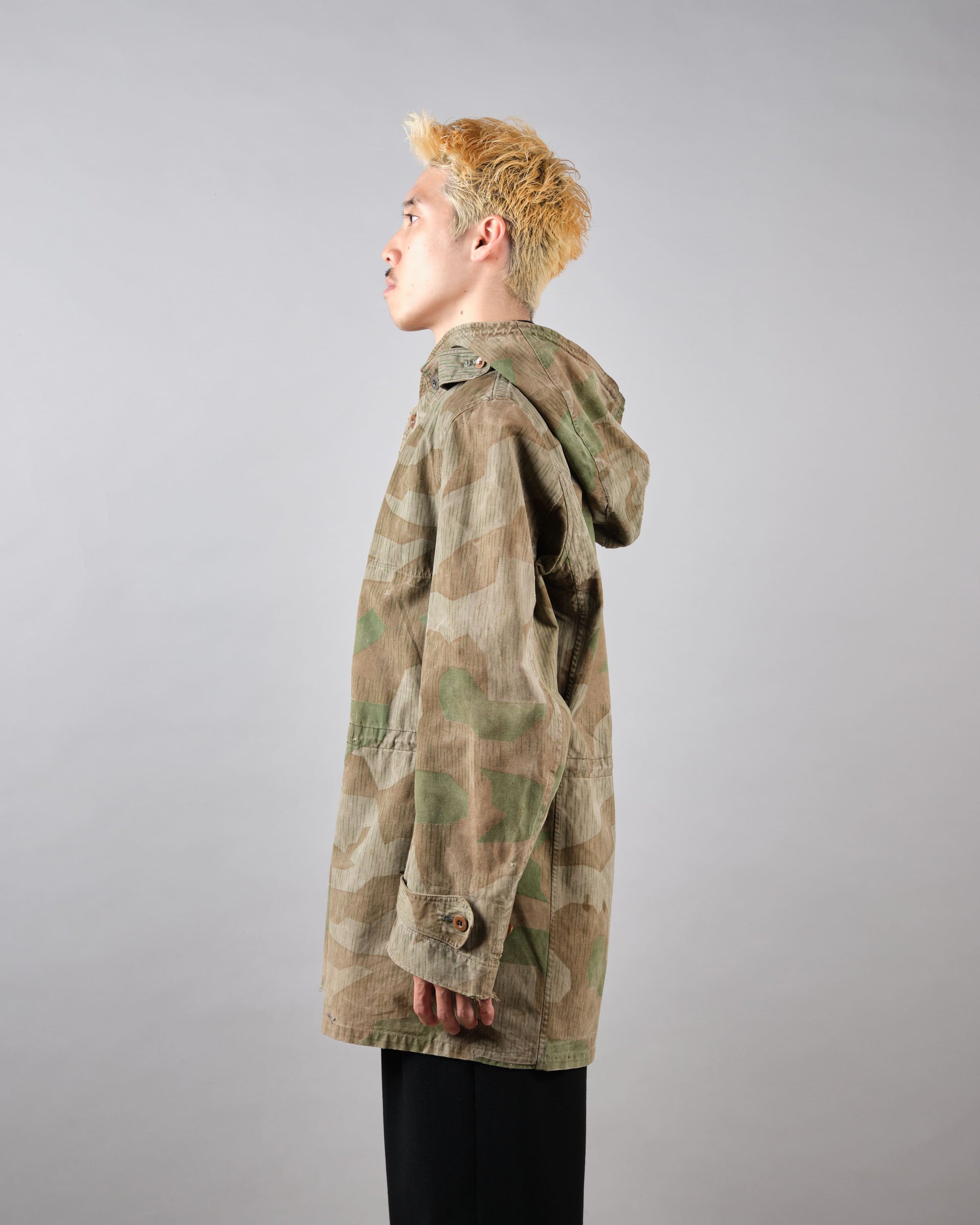 ［~40's］WWII German Army Splinter Camouflage Hooded Jacket "Localmade" "Wehrmacht"